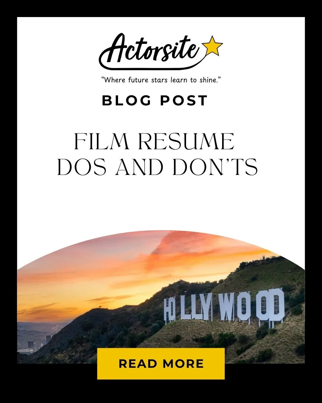 Acting Resume Mistakes