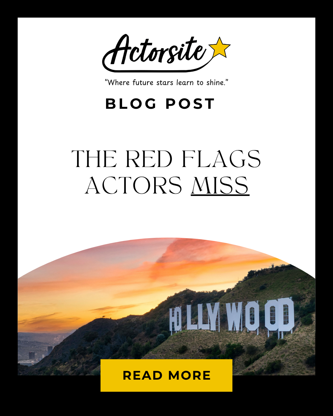 The Red Flags Actors Miss