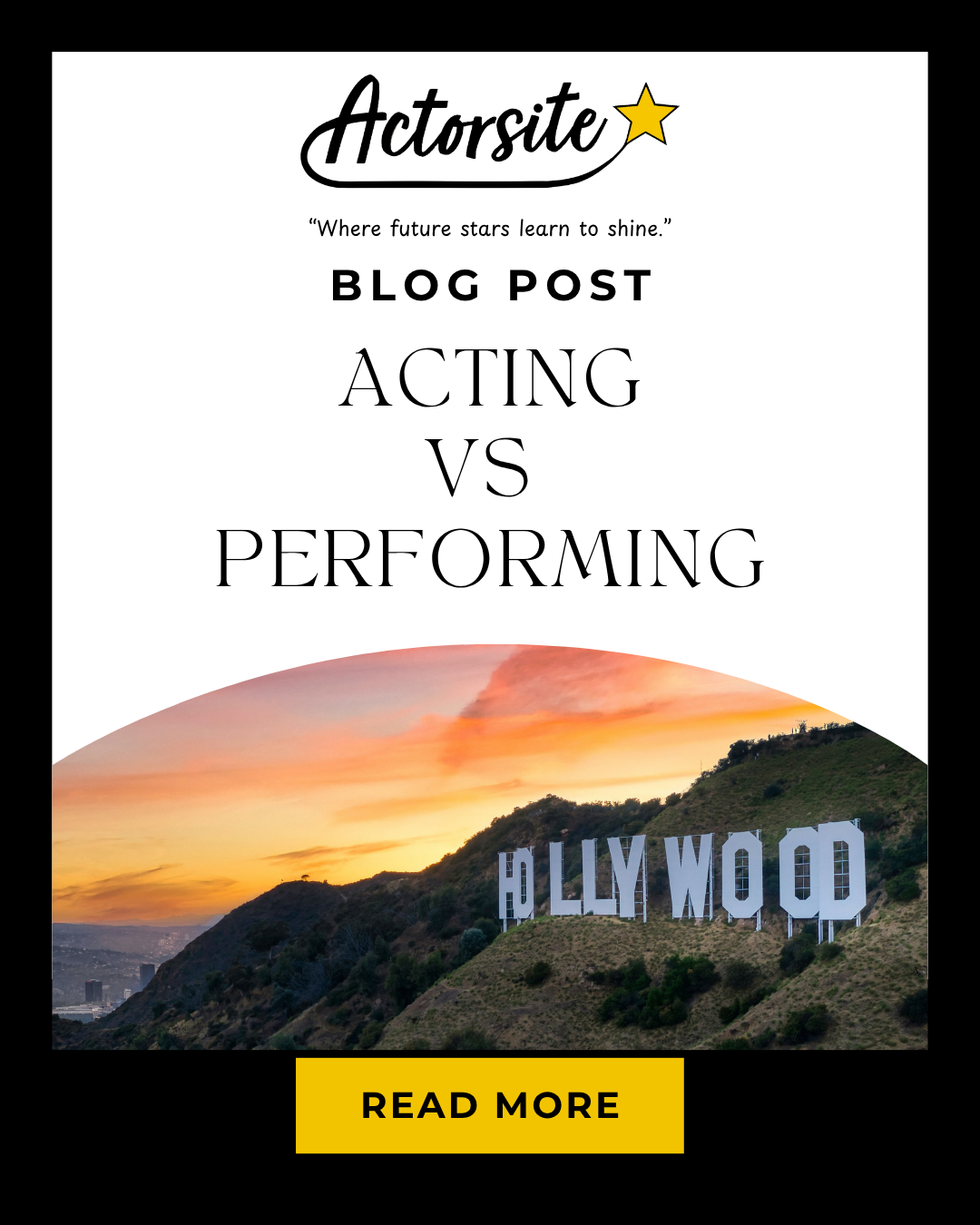 Acting vs. Performing