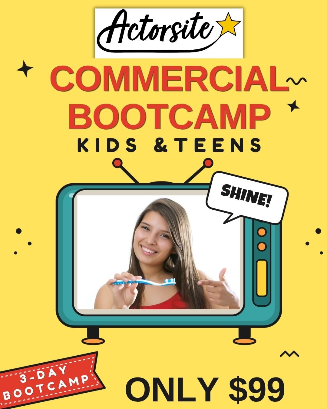 Train with proven techniques that have helped actors book hundreds of commercials. Build real commercial, improv, and self-tape callback skills that help you stand out and book.