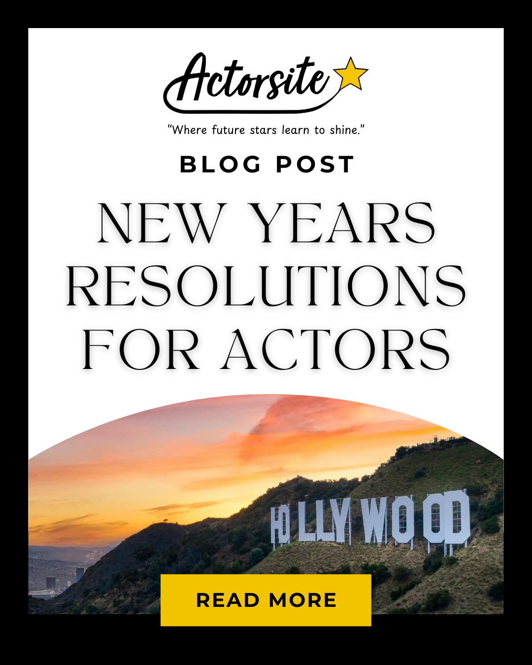 New Years Resolutions for Actors