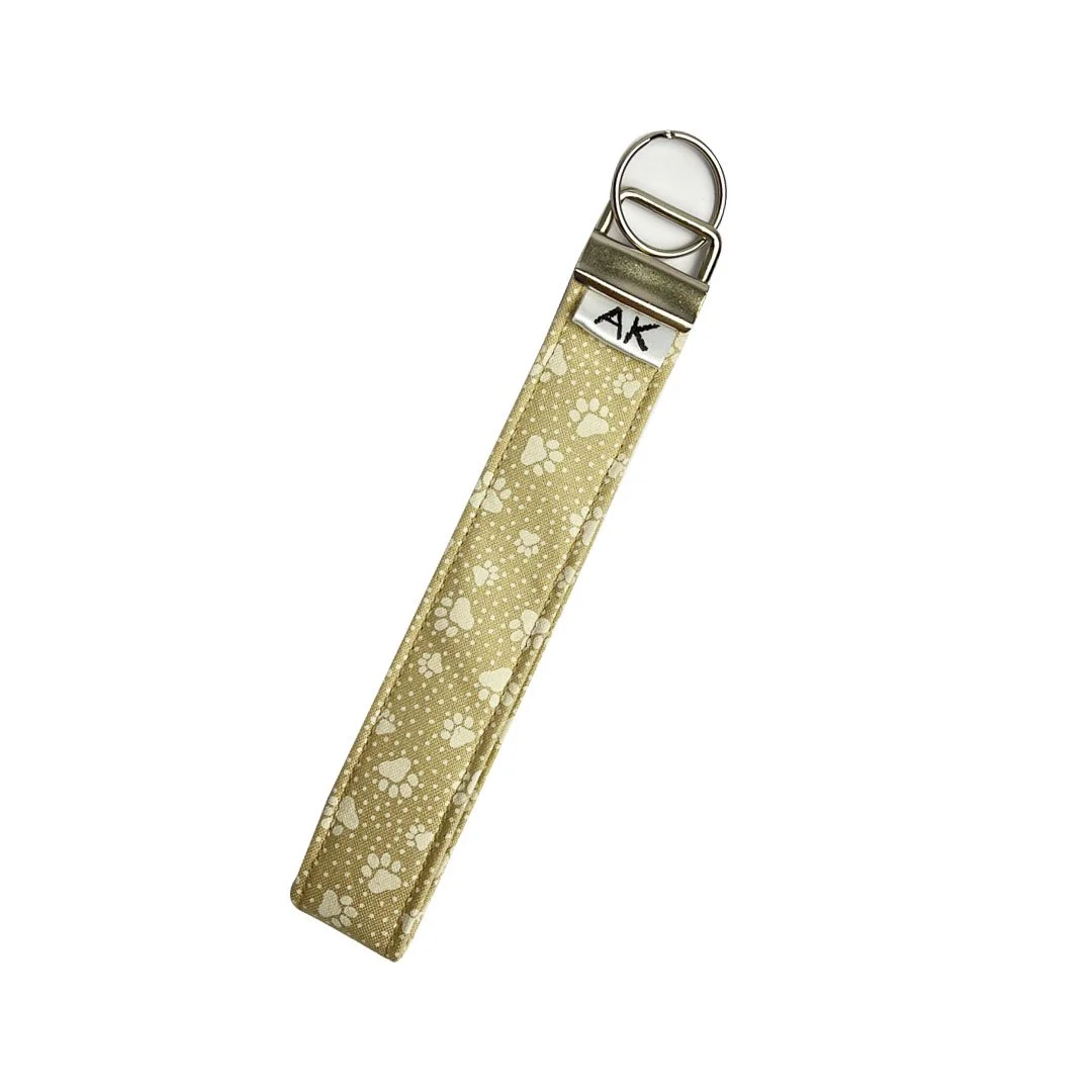 Beige Paw Wristlet