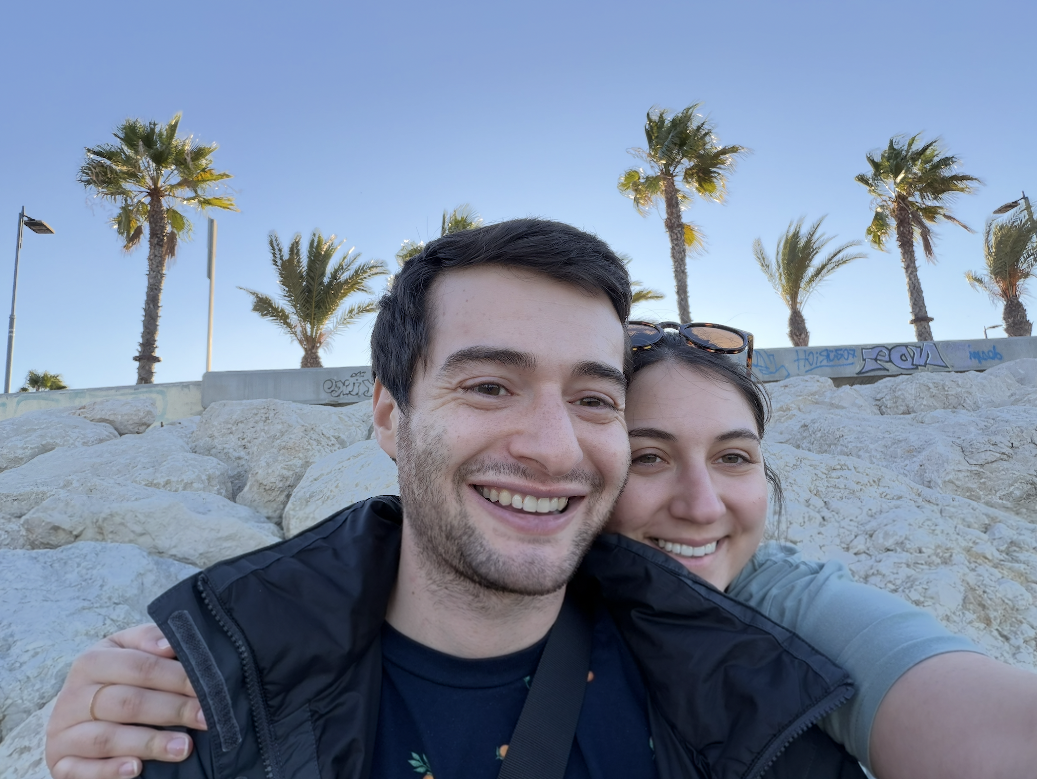 Enjoying the beach in Málaga, Spain