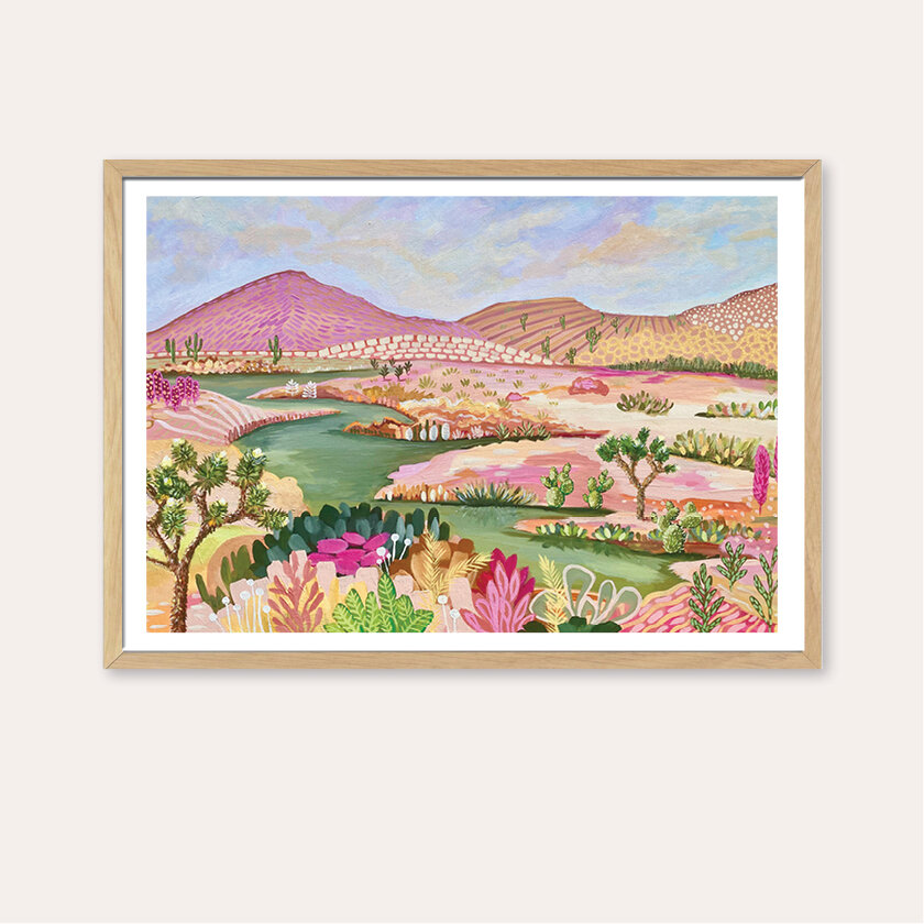 "Desert Dreaming" - Abstract Landscape - UNFRAMED Art Print on finest quality 300 gsm card paper