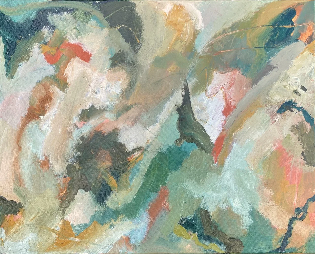 On The Move - Abstract on canvas 50 x 40 — Daniela Fowler Art