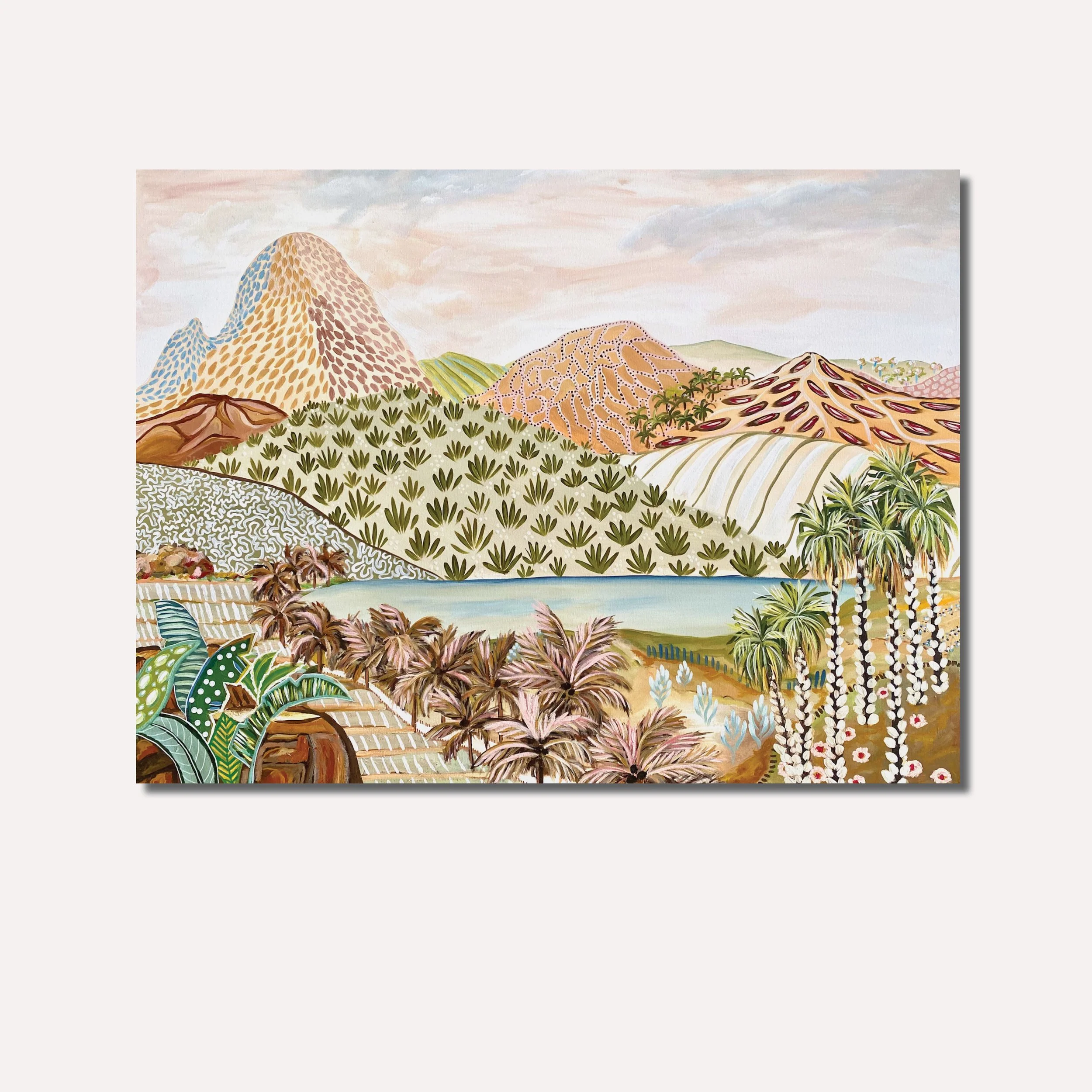 Serendipity - ABSTRACT LANDSCAPE IN EARTHY TONES - 76cm (W) x 51cm (H)