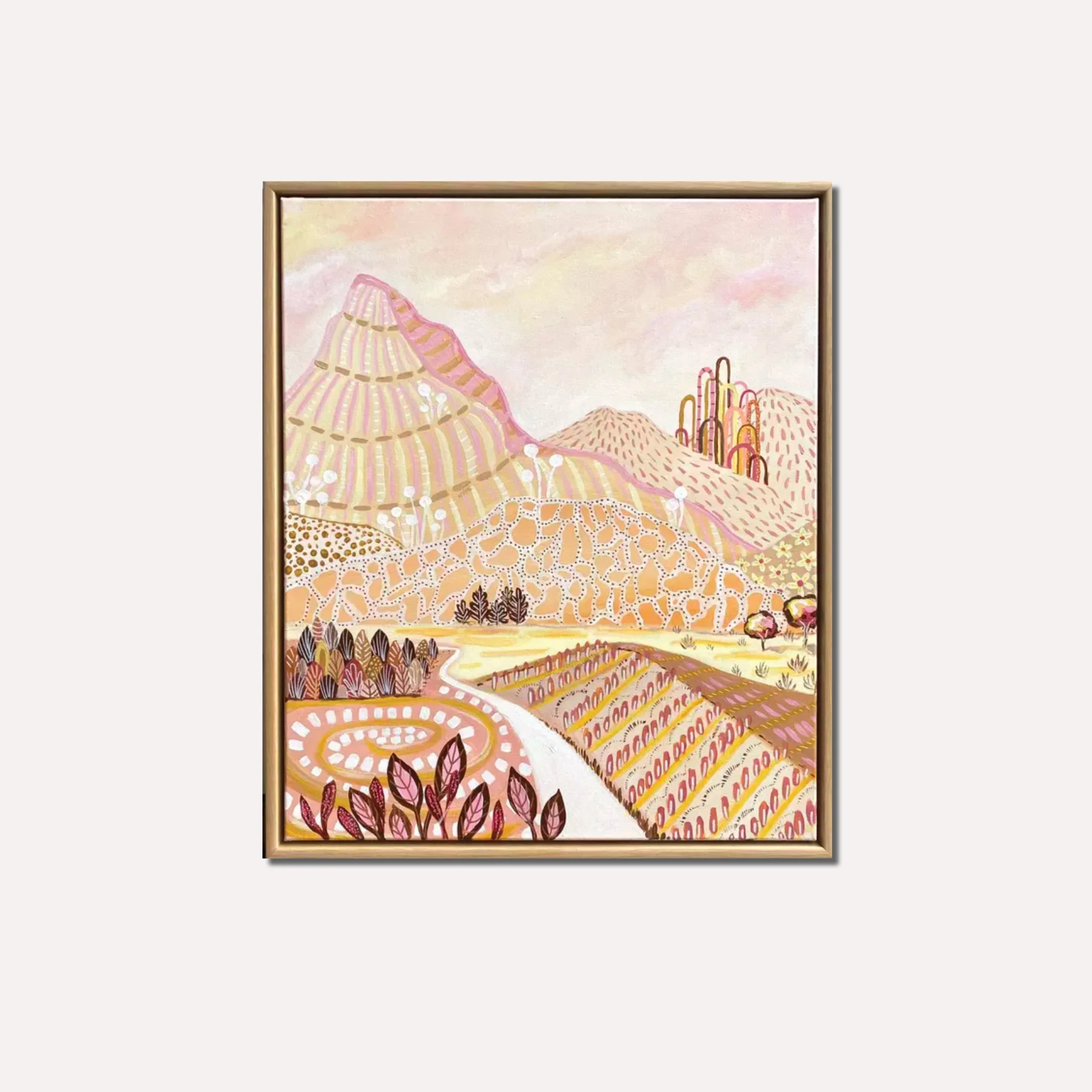 Just the way it is - Abstract Landscape - Acrylic on canvas, float framed in oak. 51 cm x 61 cm