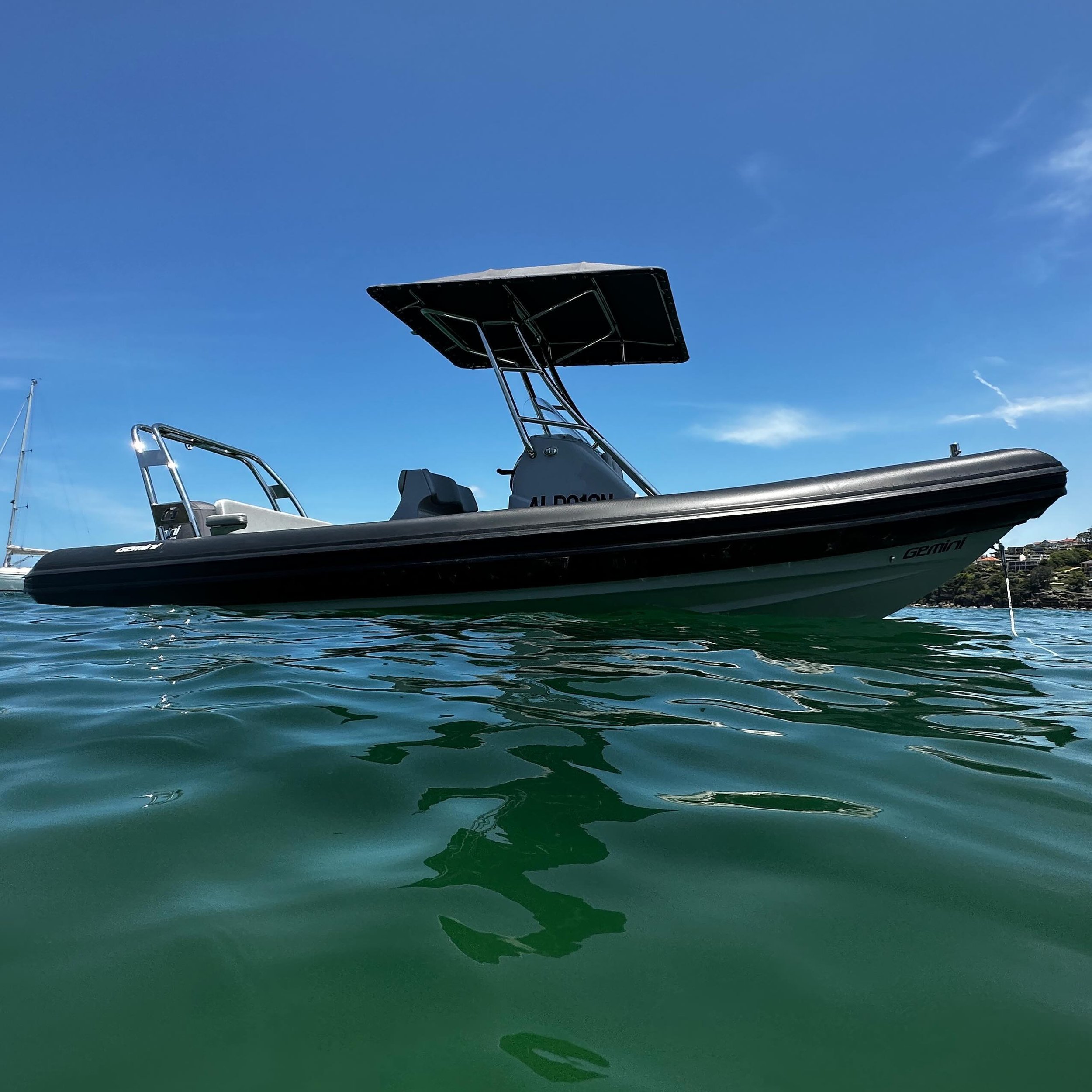 @geminimarine_australia #GeminiX #WaveRider650 sitting pretty on #SydneyHarbour #RigidInflatableBoat #RiB #SeaWorthy #Boat #Boating