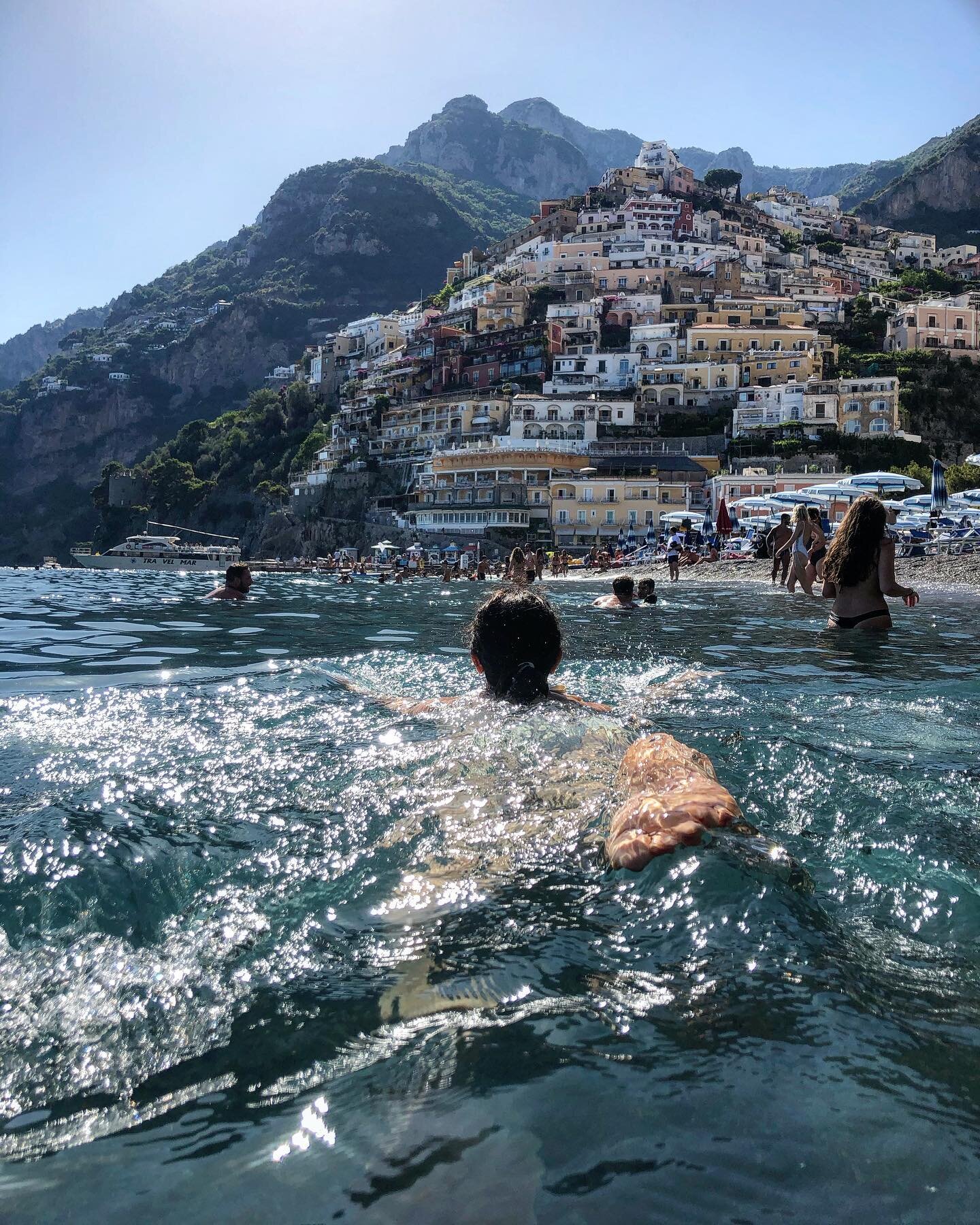 On assignment. Looking for different views of the same iconic hillside sloping town toward the Tyrrhenian Sea in Positano, Amalfi Coast, Italy.  #positano #costaamalfitana #italy #italia #travel #condenast #condenasttraveler #sea #mediterranean #tyrr