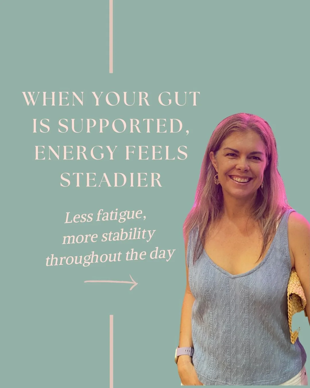 Some days your energy feels steady and easy to work with.
 Other days it dips in the afternoon, fades fast, or feels unpredictable for no clear reason.

Your gut has more to do with that than most people realise.
 When digestion is under strain, your