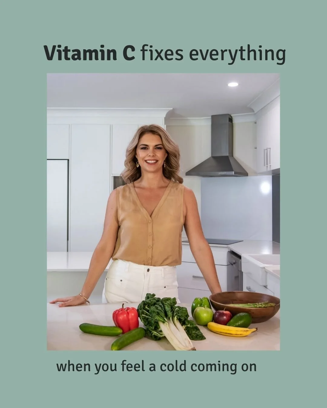 Myth: 'I just need more Vitamin C when I feel a cold coming on'

If your only immunity strategy is panic-dosing Vitamin C in winter, we need to talk.

WHAT VITAMIN C ACTUALLY DOES
Vitamin C is a powerful antioxidant and supports immune cell function 