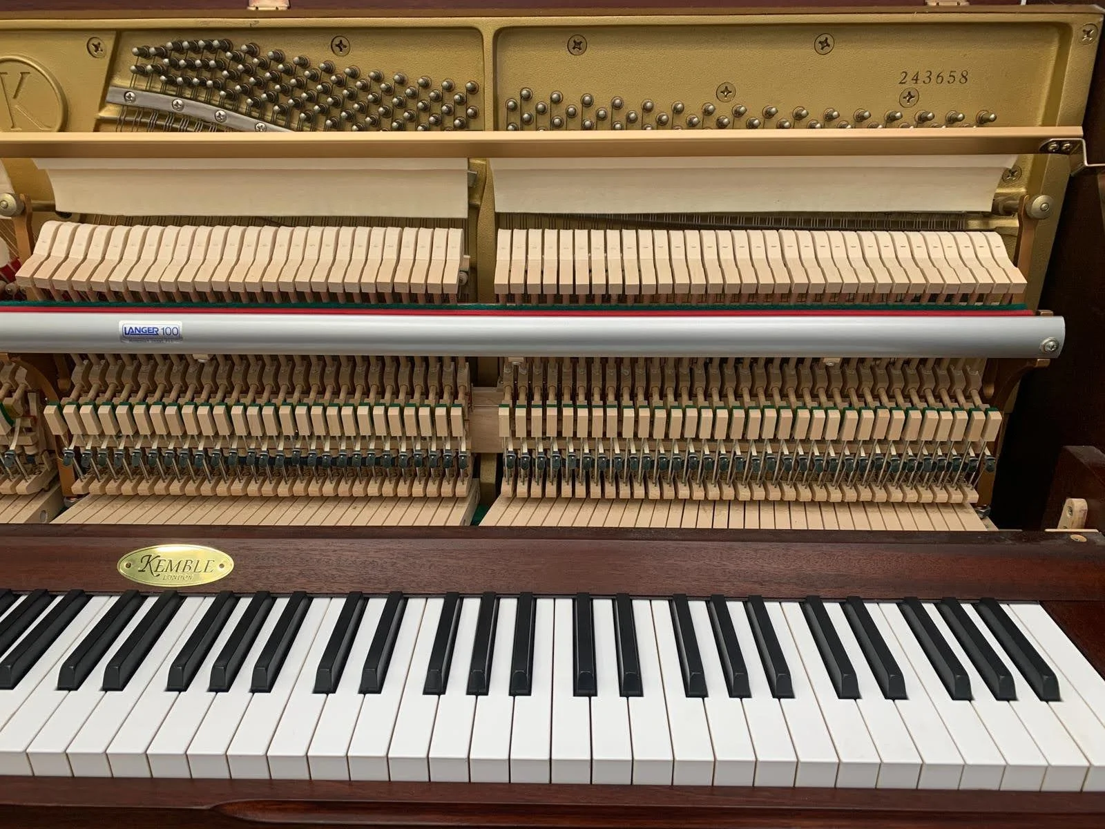 Kemble Cambridge nearly new mahogany upright piano — Pianos Direct