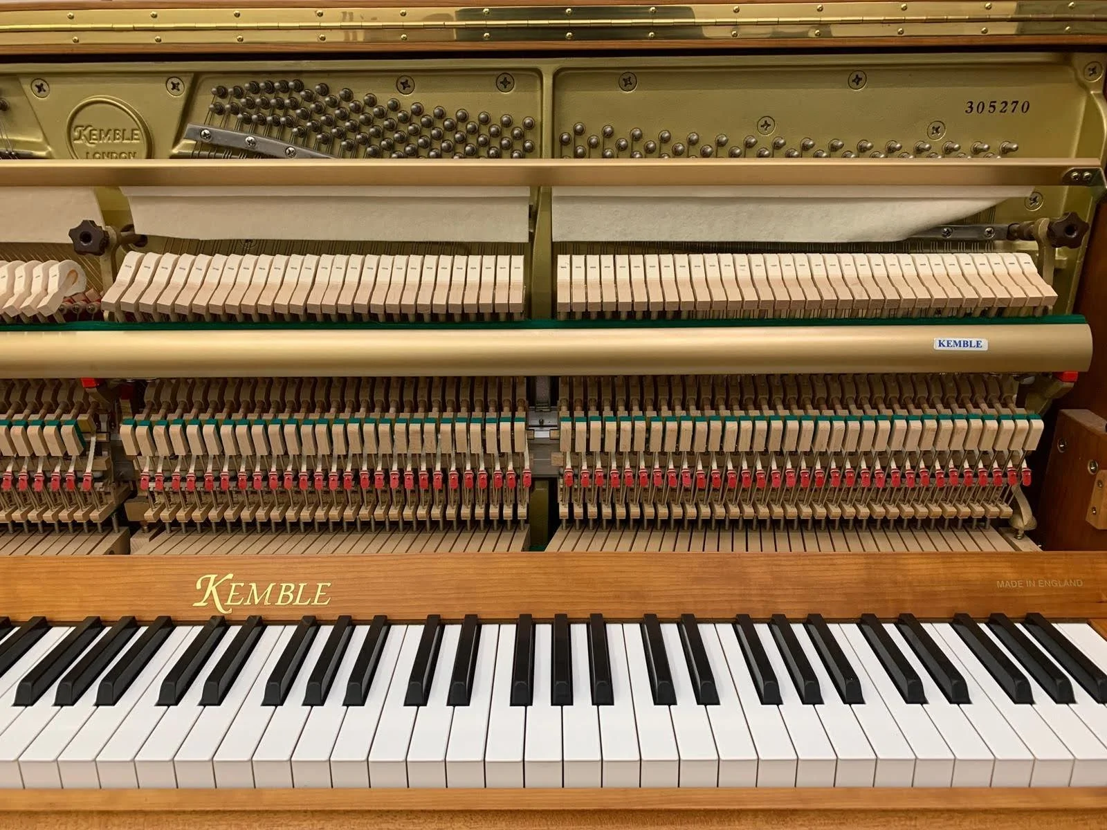 Kemble Windsor Cherrywood finish upright piano — Pianos Direct