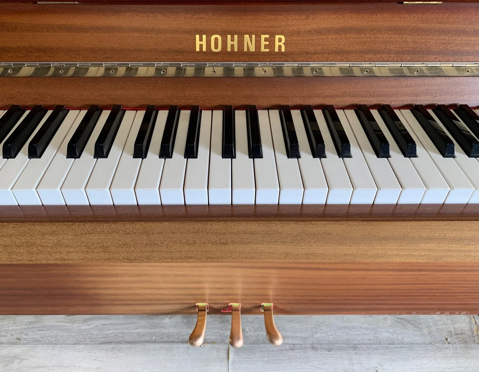 Hohner Mahogany Upright Piano — Pianos Direct