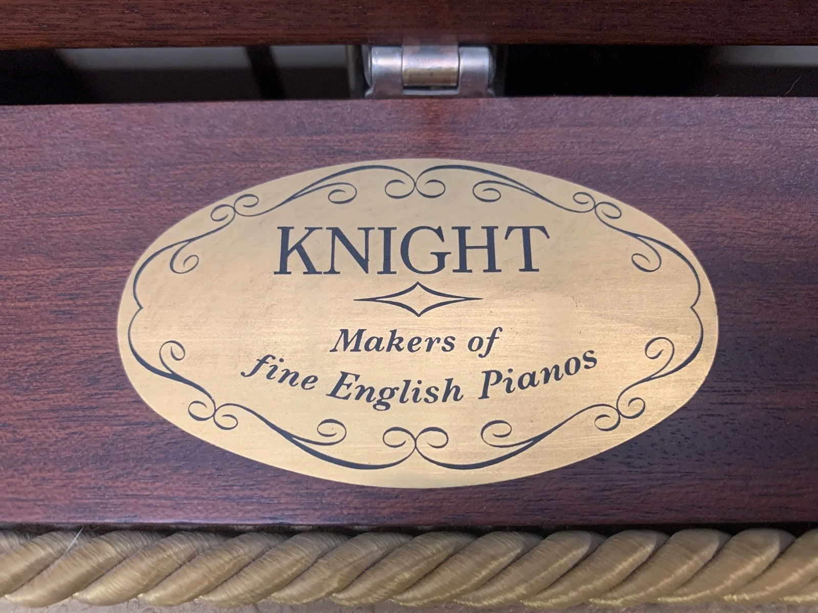 Top Quality Knight K10 Satin Mahogany Upright Piano — Pianos Direct