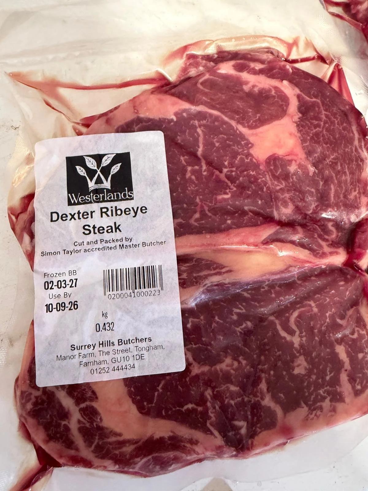 Dexter Beef Ribeye Steak (2 pack)