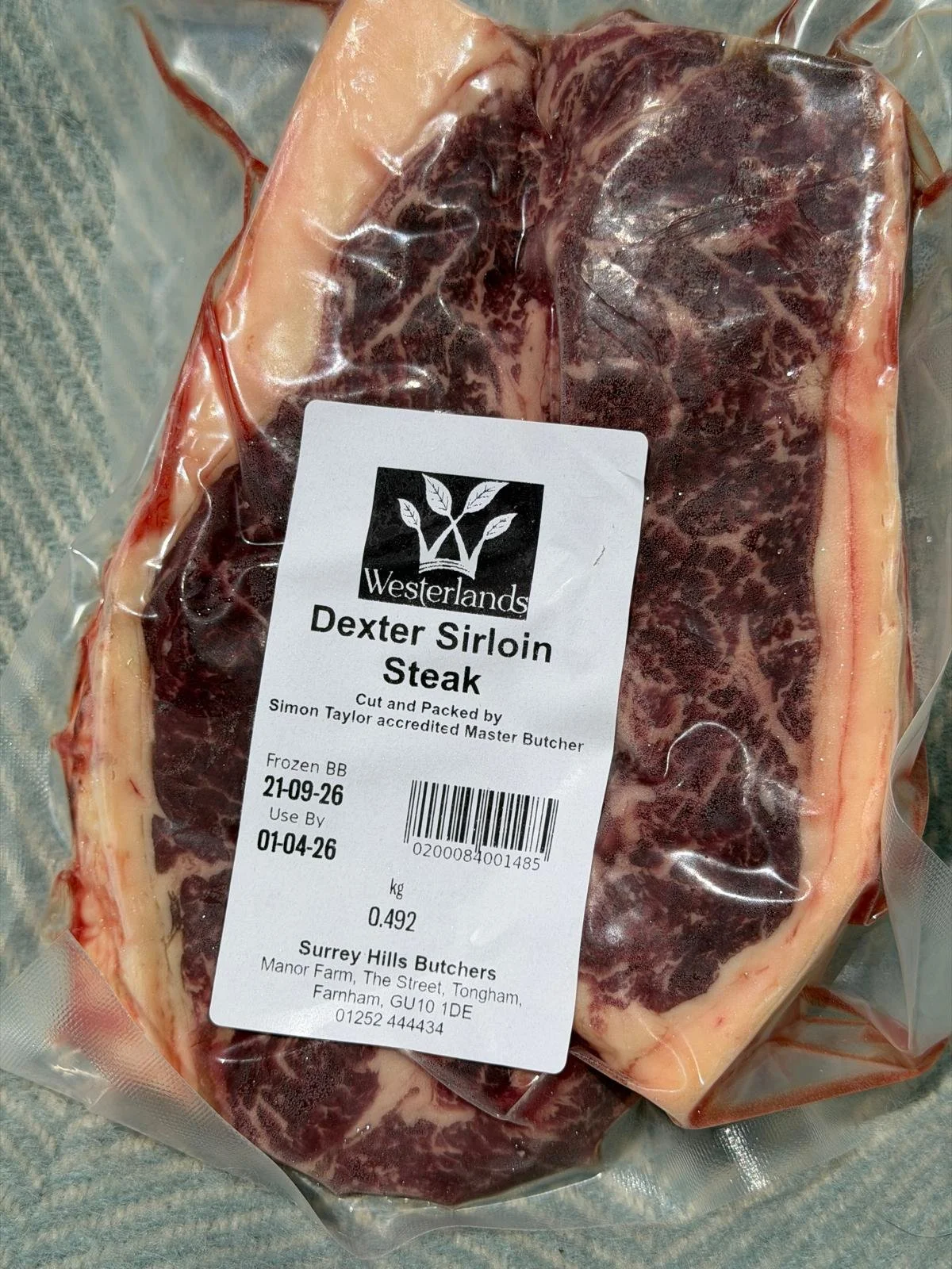 Dexter Beef Sirloin Steak