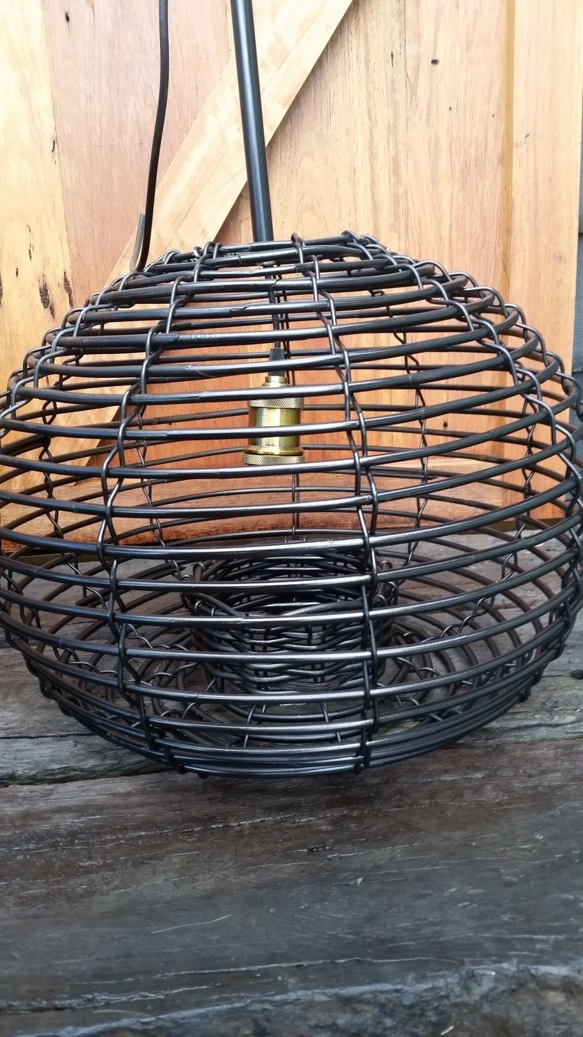 Lobster 40cm Pendant Light with Brass Fittings