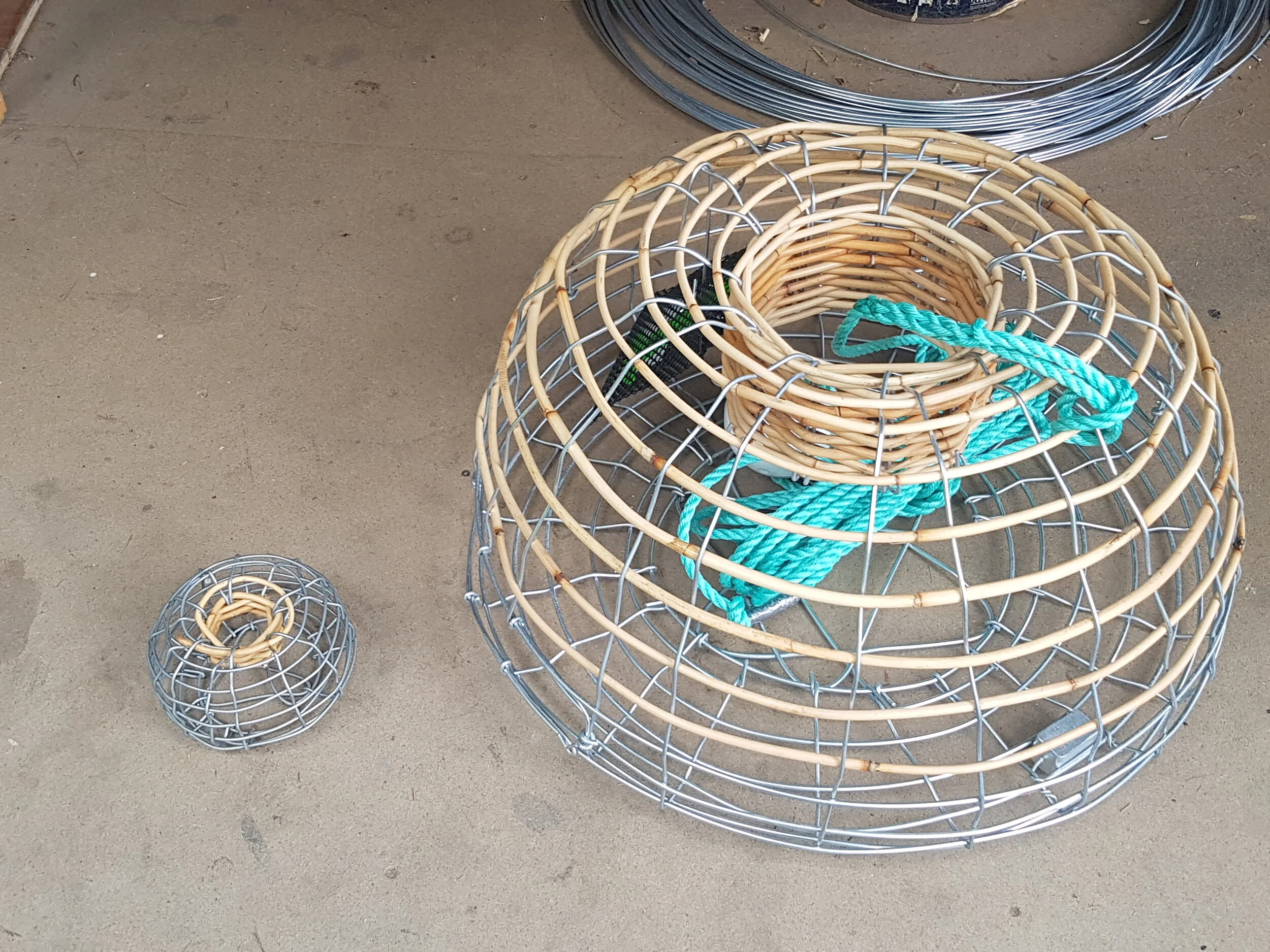 Mini Steel and Cane Lobster Pot