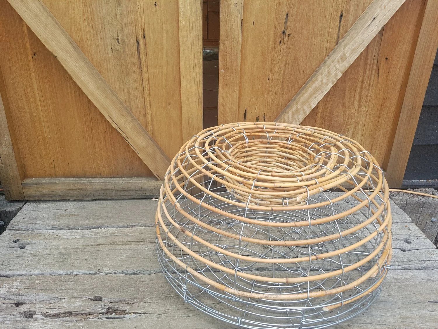 70cm Monster Cane and Steel Fisheries Lobster Trap