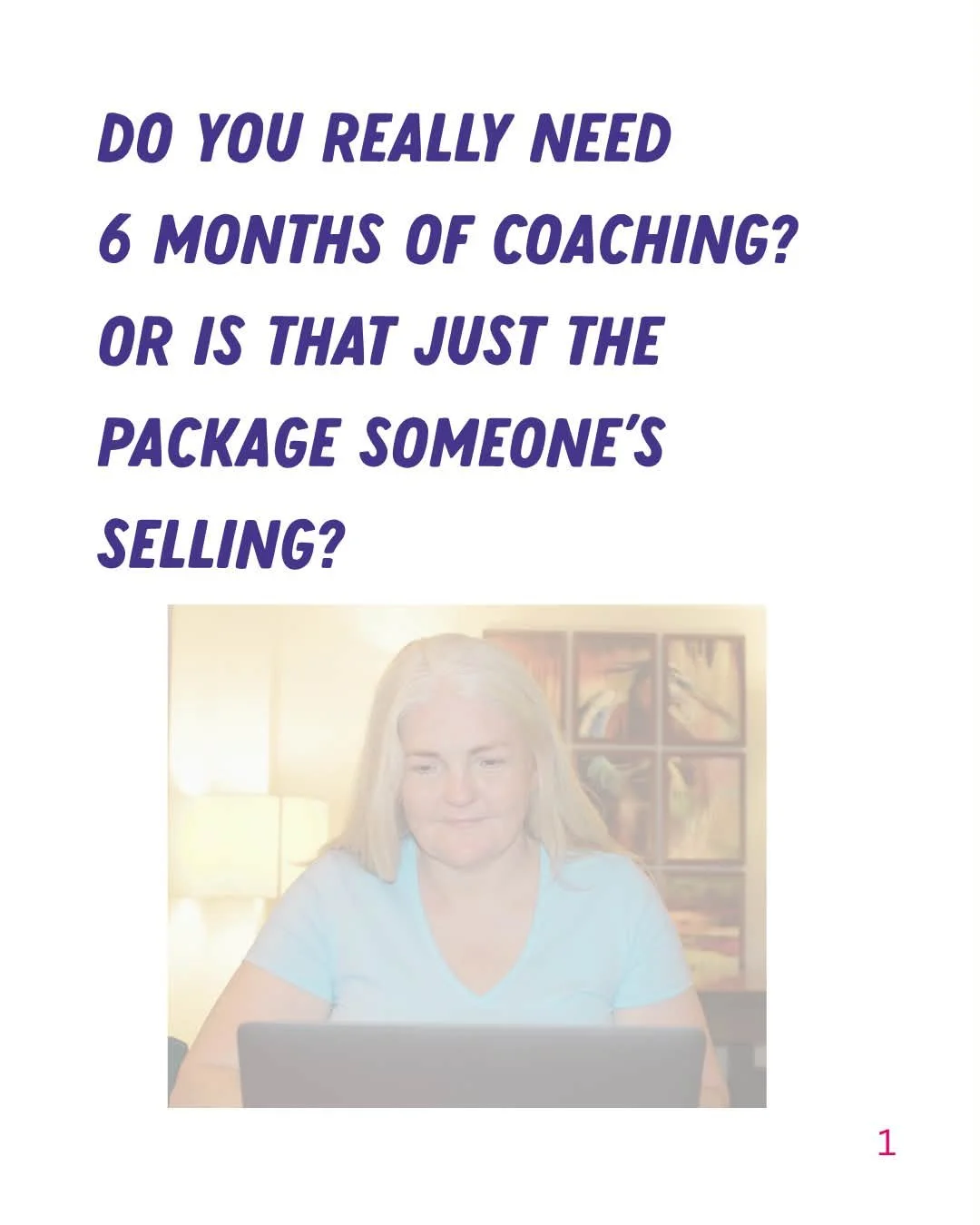 Not everyone needs six months of coaching.

Sometimes you&rsquo;re navigating a significant change or working towards a bigger goal, and having ongoing support makes sense.

Other times, there&rsquo;s one decision, challenge or situation you need the