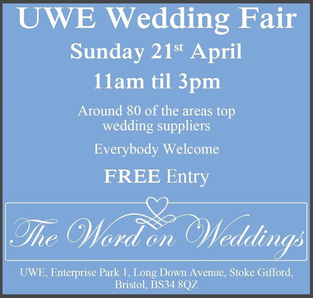 1 month to go! 
Missed us at the last few fairs? Come and find us at the big UWE fair!

.
#weddingfair #weddingphotography #weddingvideography #bristolwedding #bristolbridetobe #groomtobe