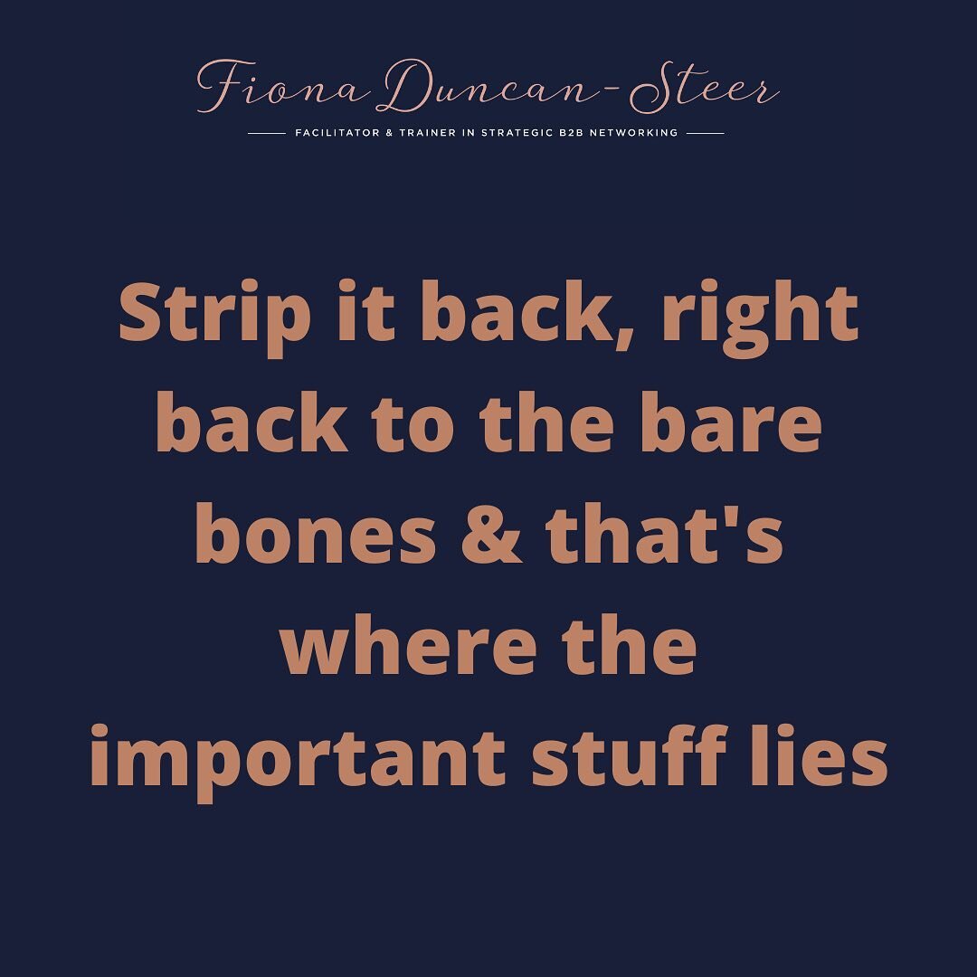 Strip it back, right back to the bare bones &amp; that&rsquo;s where the important stuff lies...

This past year has been somewhat a game changer for many &amp; has allowed us to reconnect with so much of what has been lost along the way in this craz