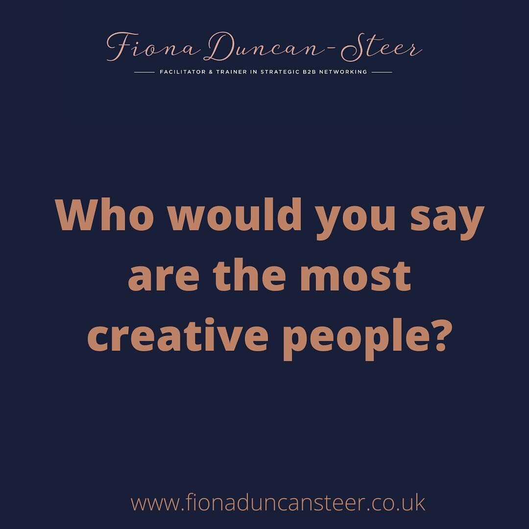 Who would you say are the most creative people?

🎨Your mind may go straight to artists, those who are in the world of art, theatre, design etc...

🧸But actually have you considered that CHILDREN may be amongst the most creative people? 

Why?

🧸We