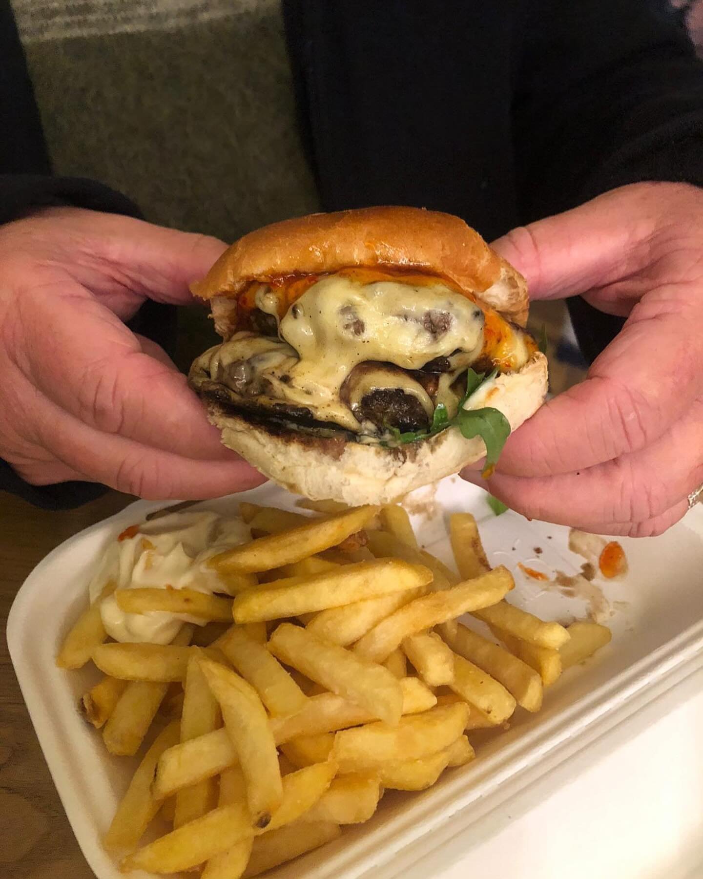 What a reception @thebuttermarketredruth. Sold out on last 3 services. Team have been amazing!! We open from 12.30 today until sold out again. We will be stopping for drinks and a rest between lunch and eve 5-830. Then we rest up for the weekend and 