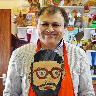 ROBIN  Robin loves to draw and works with us at the market he is a key worker in our design studio and loves drawing portraits and animals.