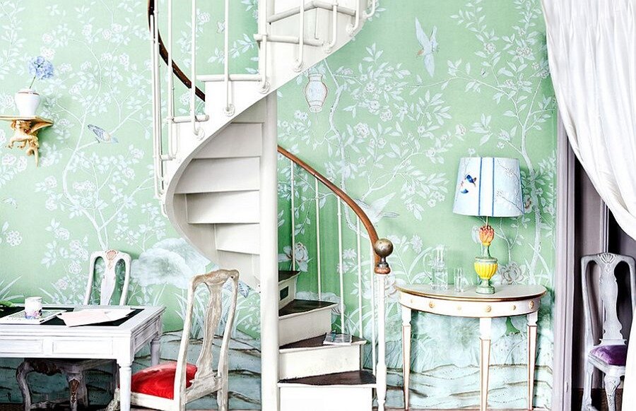 Browse Wallpaper For Staircase Wall ideas and designs in Photos  Houzz UK