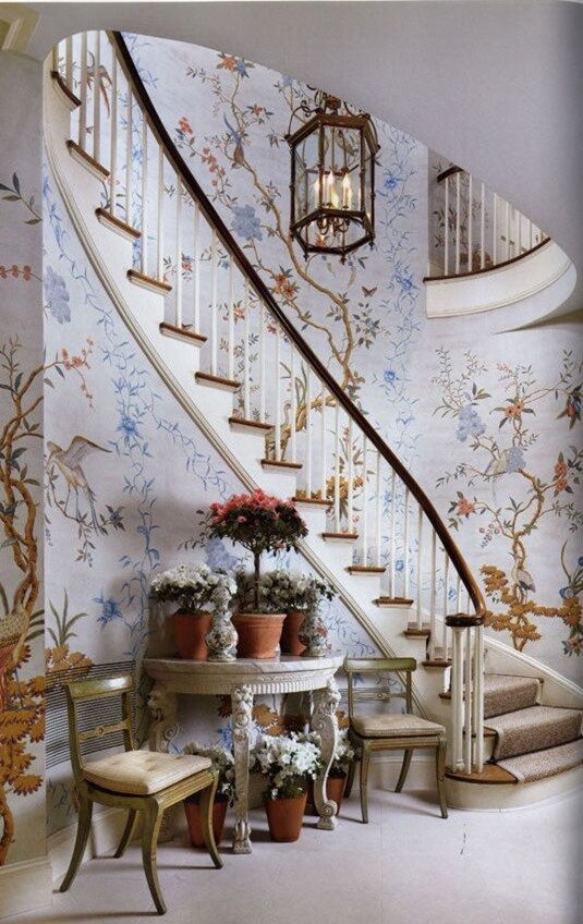 58 Stunning Staircases to Inspire Your Own Grand Entrance  Foyer  decorating Wallpaper staircase Foyer wallpaper