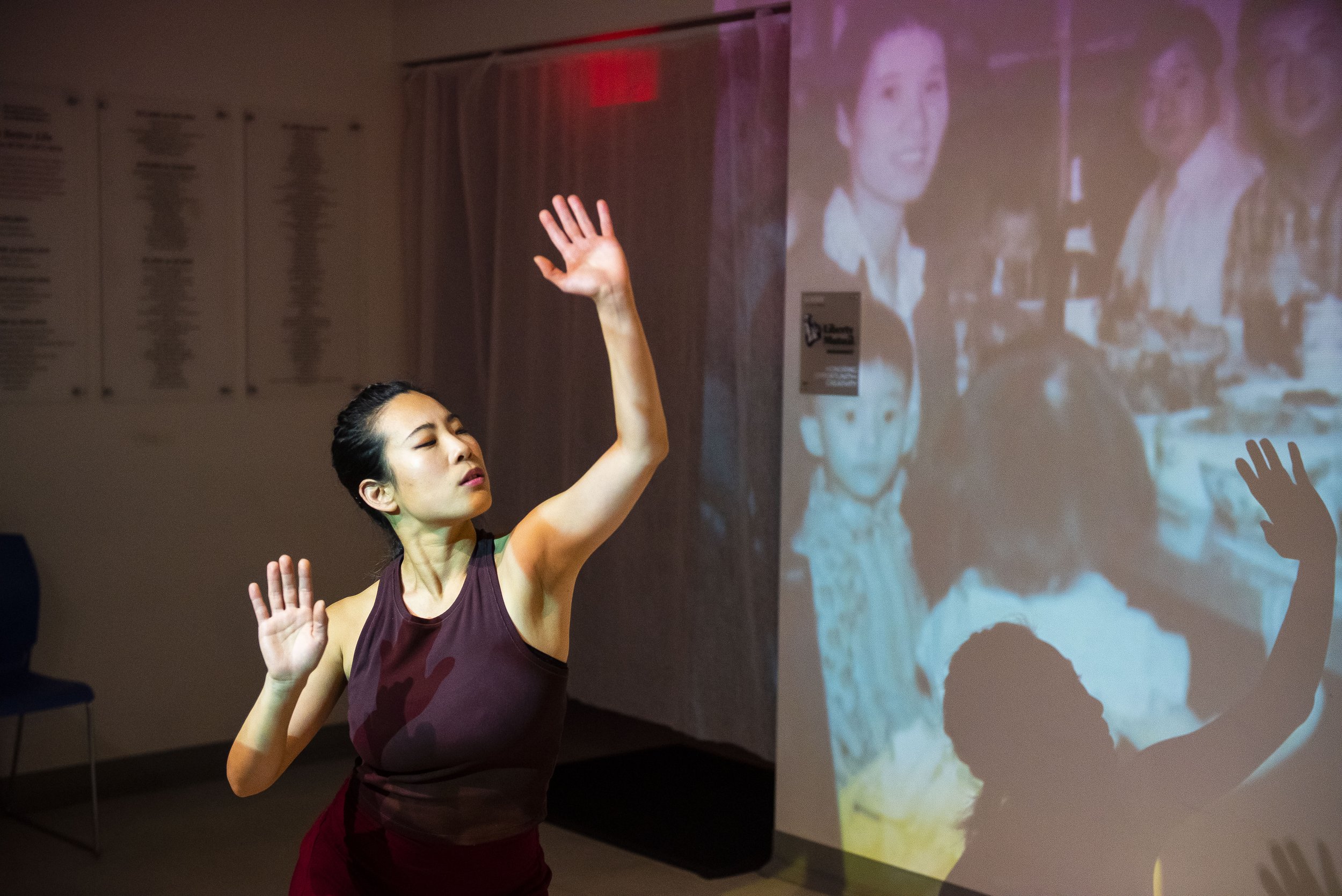 Dancer Flora Hyoin Kim Han, Convergent Waves: Boston by Lenora Lee Dance, Pao Arts Center, April 21, 2022, Photo Credit: LeeDaniel Tran