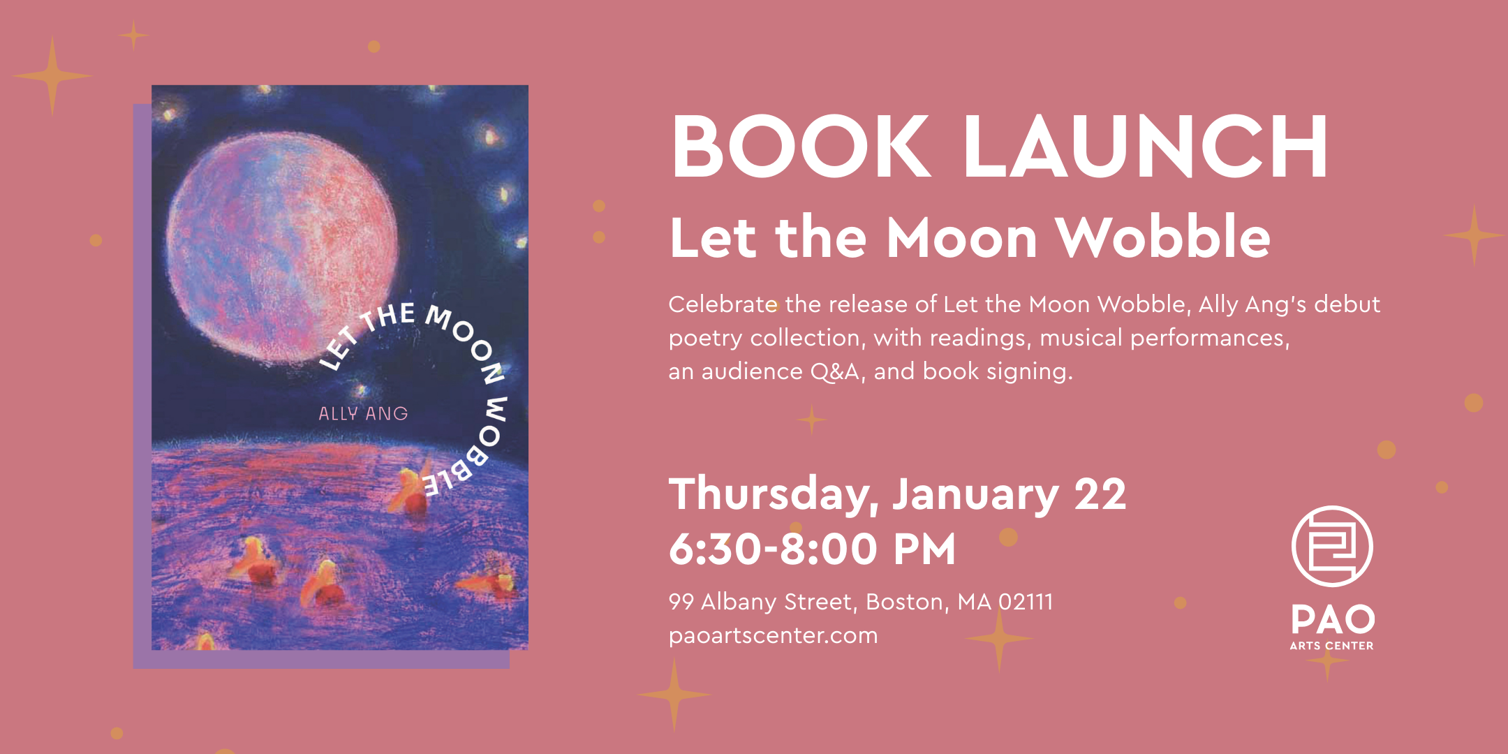 Book Launch: Let the Moon Wobble by Ally Ang, ft. Anju &amp; Chen Chen