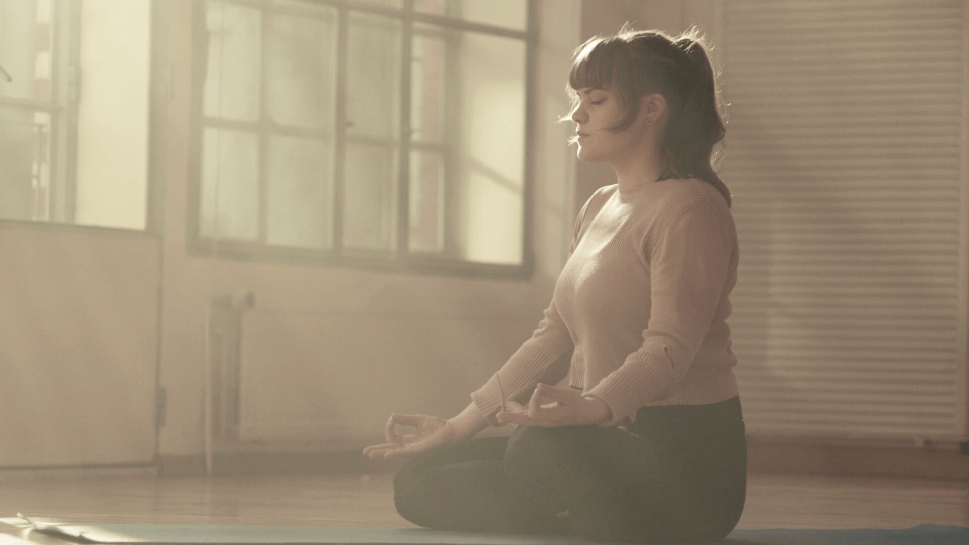 Woman practicing meditation yoga