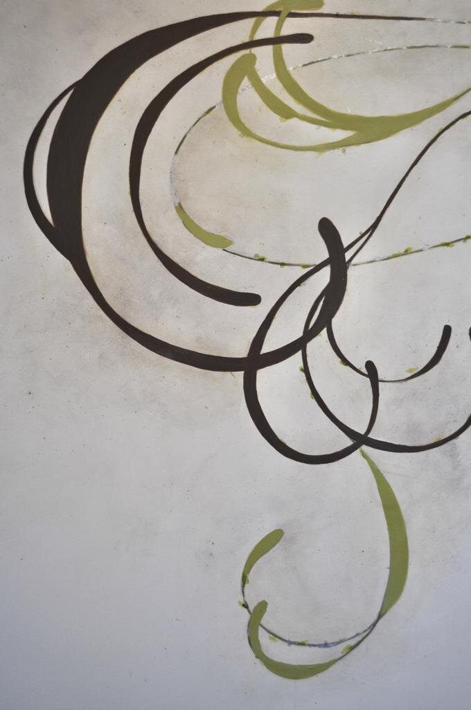 Art nouveau mural detail