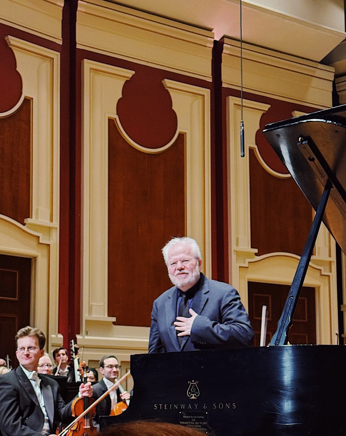 Some performances stay with you. Hearing Emanuel Ax last night at our city&rsquo;s concert hall moved me to tears, just as it did the first time. 

Grateful for a beautiful evening of music - and for the wonderful company of dear friends Mark and Mar
