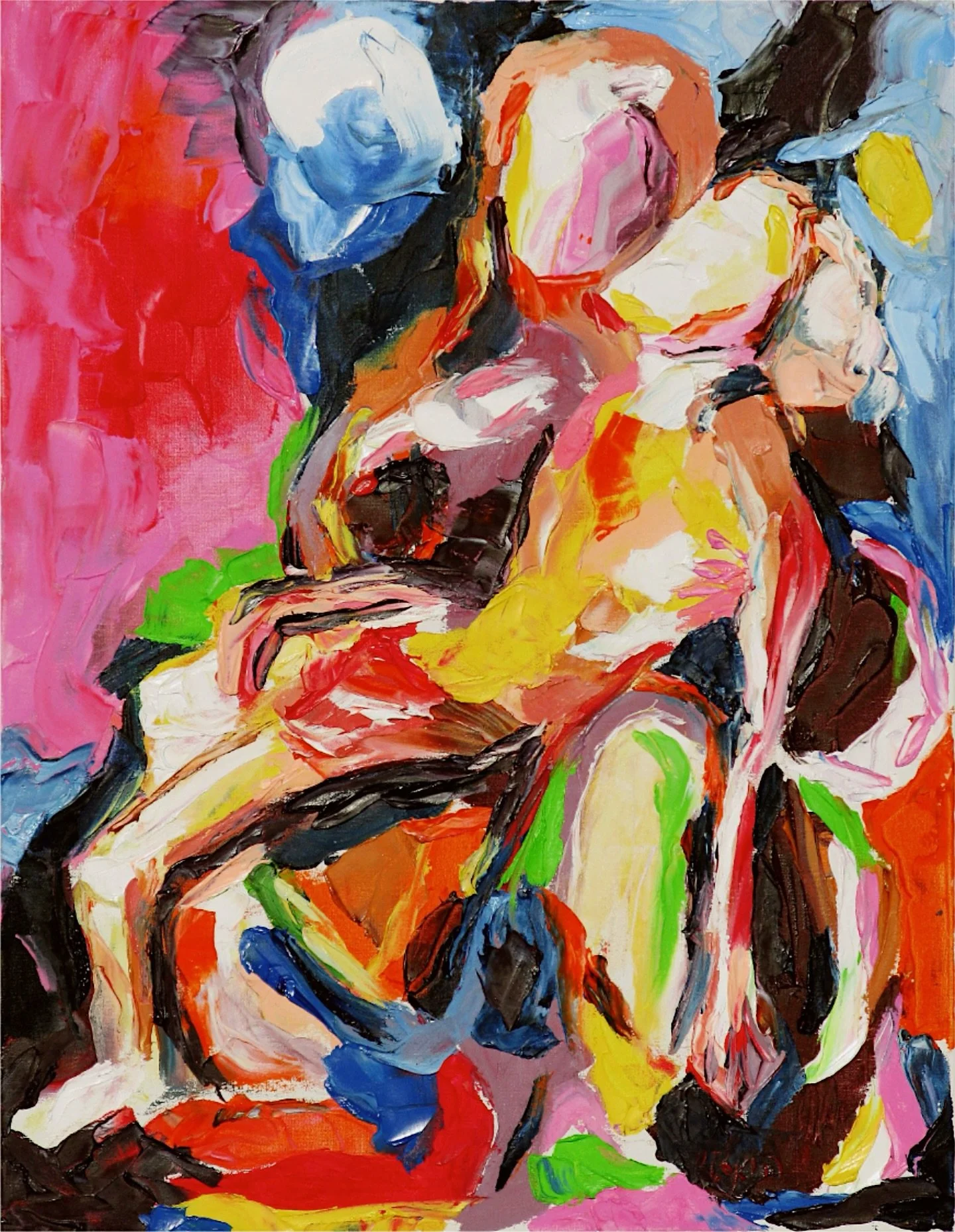 Before I understood the intricacies of oil paint, I painted almost entirely by instinct.

This piece was made 15 years ago in Italy with a palette knife and the soft, buttery oils I discovered there. I was deeply moved by La Piet&agrave; by Antonello