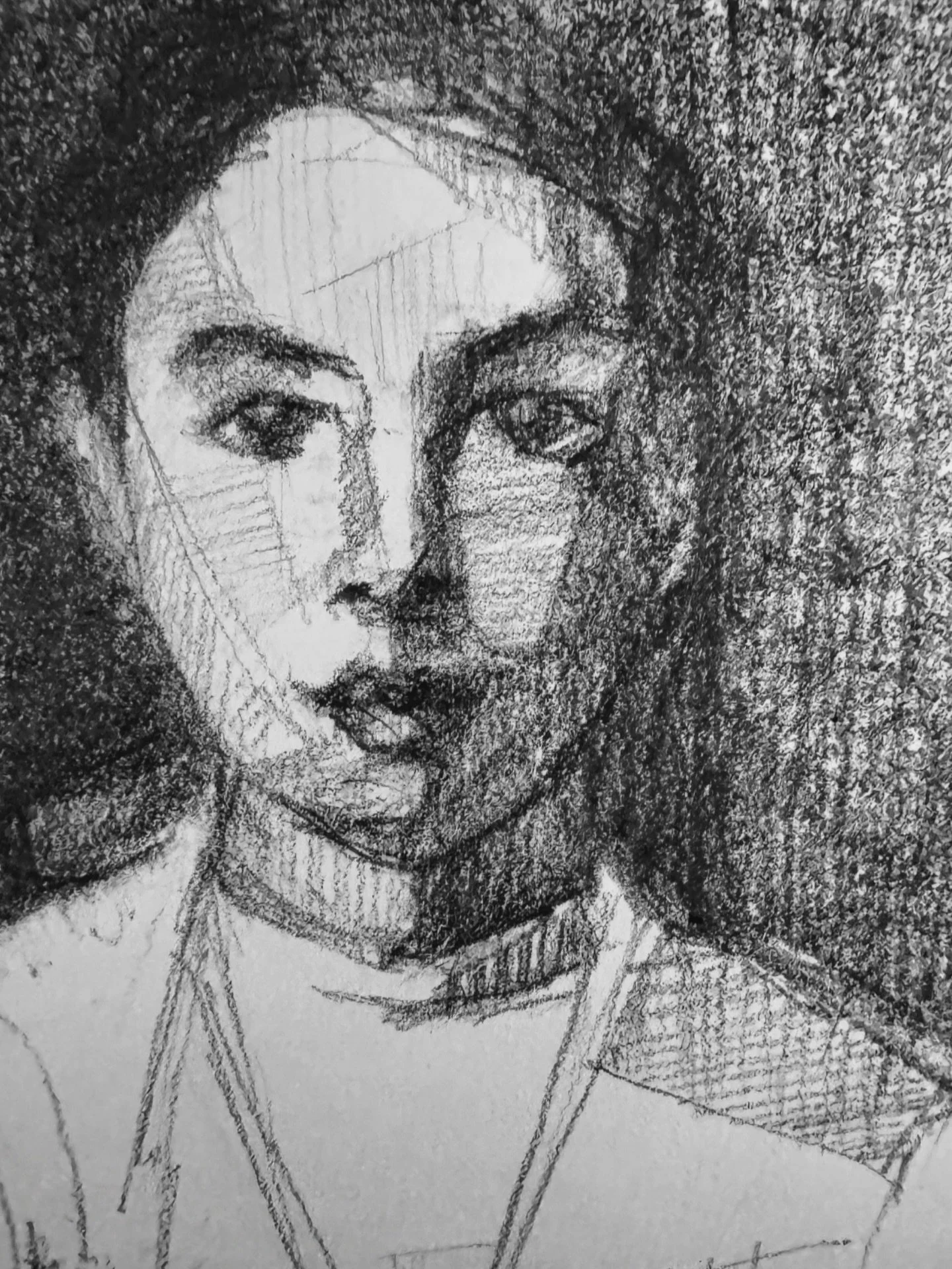 Working through a sketch after Girl from Segovia (1912), by Robert Henri 🩶