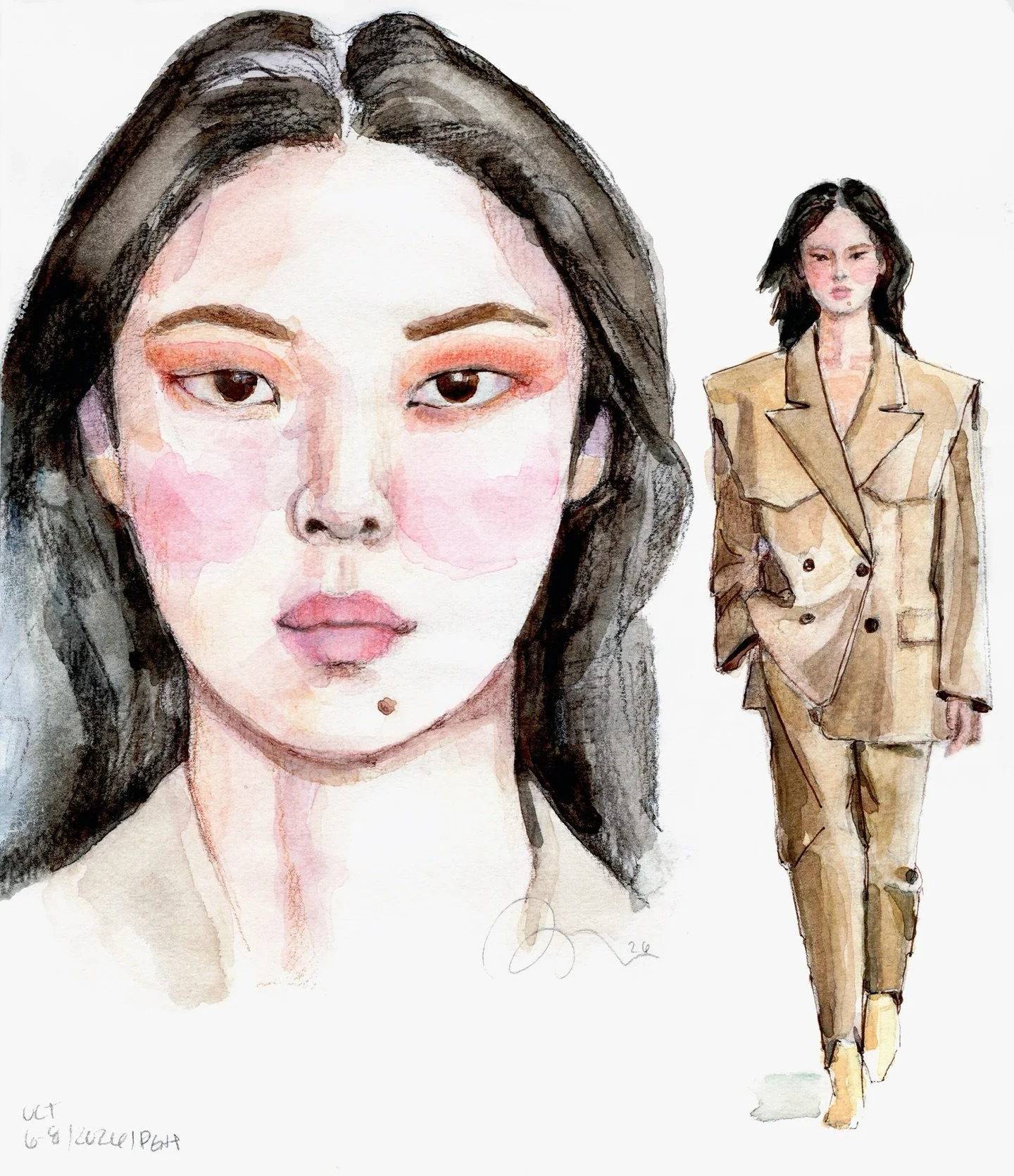 Adding to the Fashion Week watercolor series ✨ @tibi NYFW SS27, in watercolor