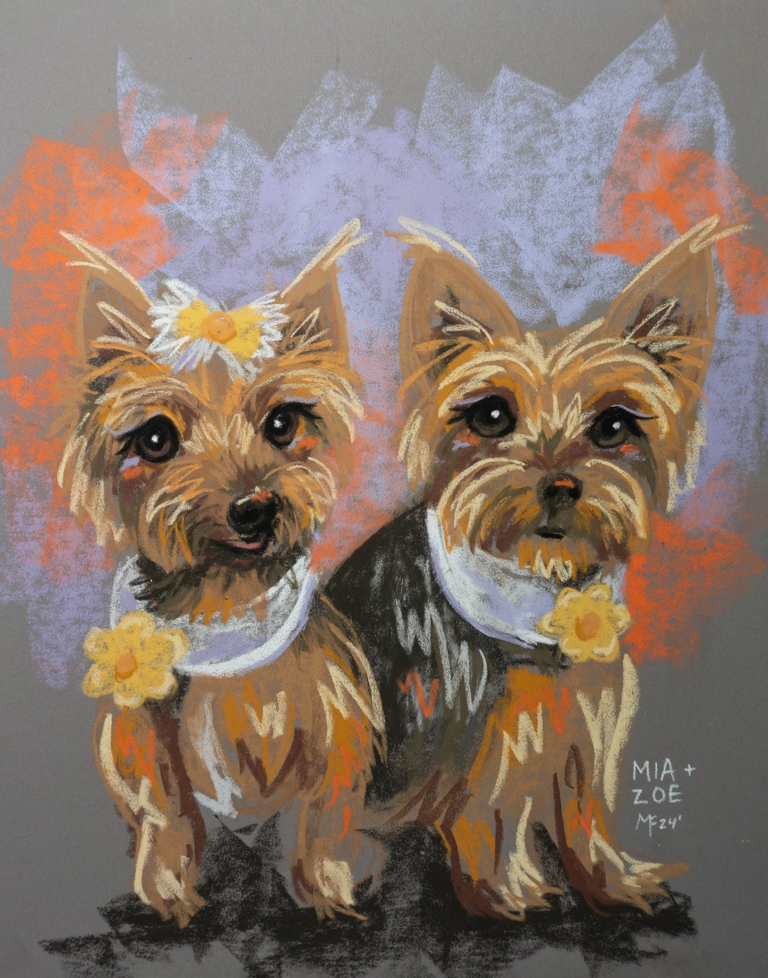 Expressive 11" x 14" Pet Portrait - Mounted | 	 Maeberrie Winter Market Pre-Order