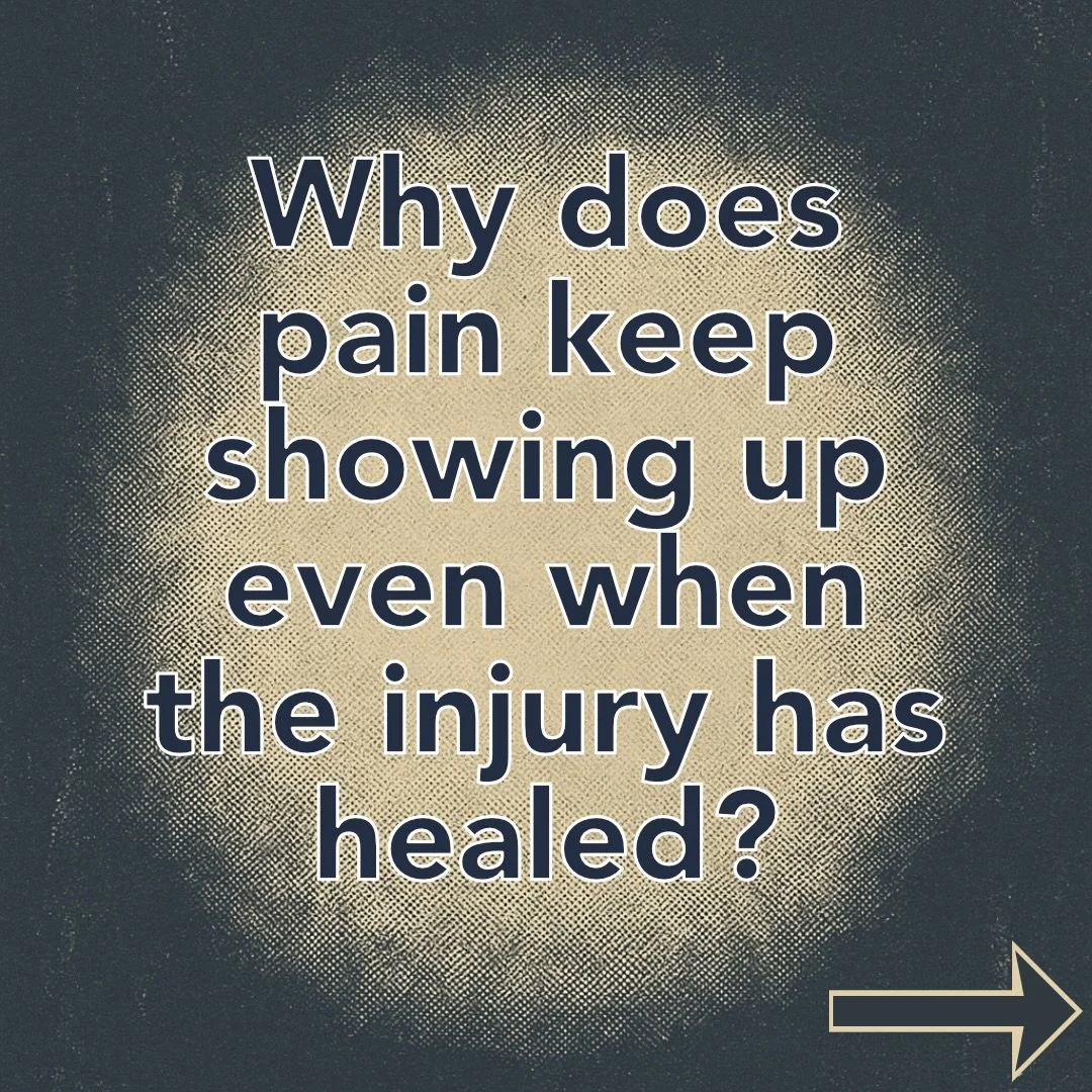 If you&rsquo;ve ever thought, &ldquo;My injury healed&hellip; so why does this still hurt?&rdquo; &mdash; you&rsquo;re not crazy, and you&rsquo;re not broken.

Here&rsquo;s the shift most people never get taught:

Pain isn&rsquo;t a direct &ldquo;dam