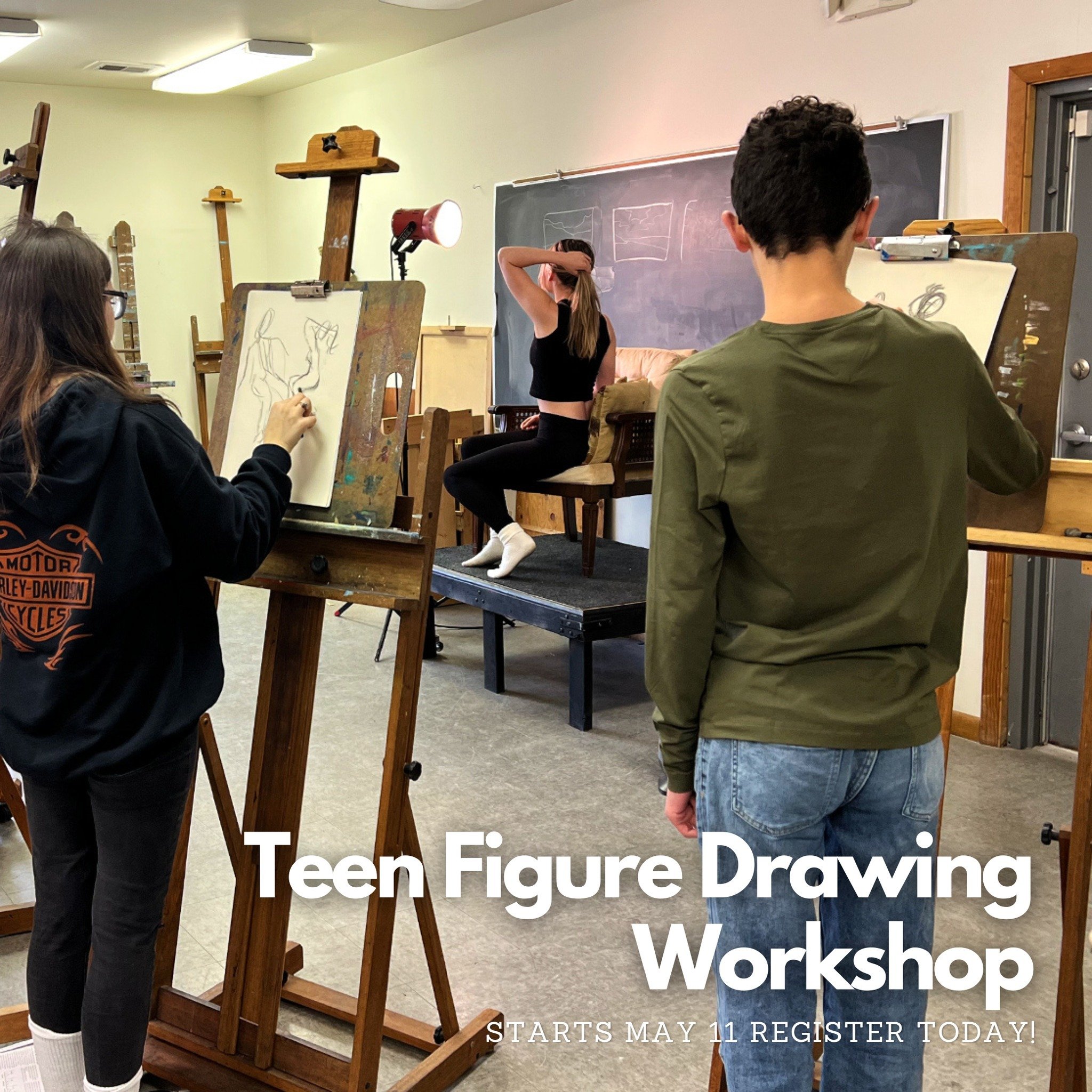 Want to improve upon your people-drawing skills? Register today for our Teen Figure Drawing workshop.

🟢 Teen Figure Drawing Workshop (12-18) 1-day workshop / Saturday, May 11 from 10 AM-12 PM

With guidance from Diana Stezalski, teens will have a s