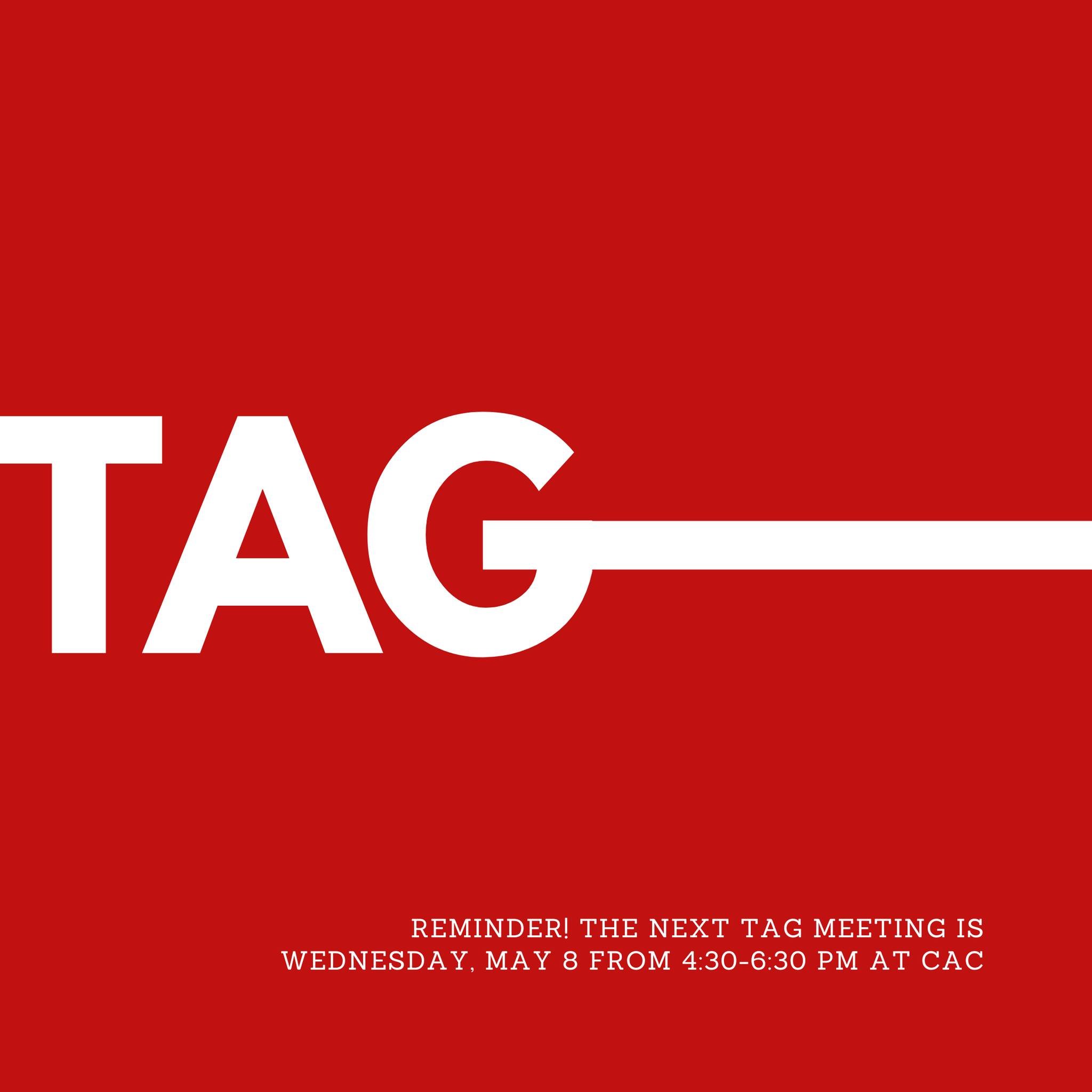 Reminder! The next TAG meeting is Wednesday, May 8 from 4:30-6:30 PM at CAC. 

At this meeting, TAG artists will enjoy a special workshop with local board game designer Stefan Barkow where they will learn to develop their own game from initial concep