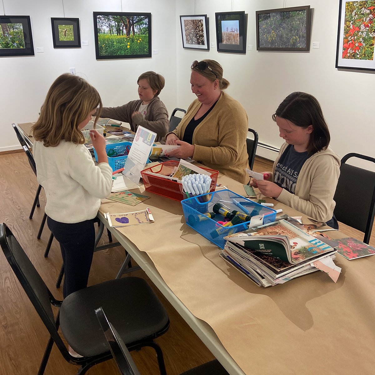 Thank you to those who attended Family Art Day this past weekend! Projects were inspired by our current exhibitions showcasing the work of late printmaker Stephen Rengstorf and photographer Susan Kirt. We had beautiful weather and loved having famili