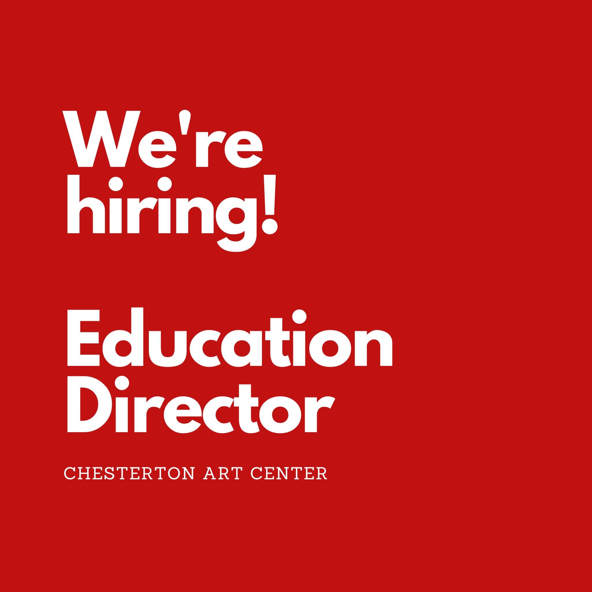 We're Hiring! CAC is looking for a new Education Director.

We are seeking an Education Director who will implement and oversee the breadth of in-house and outreach visual arts education programs that make us who we are and fulfill our mission of bui