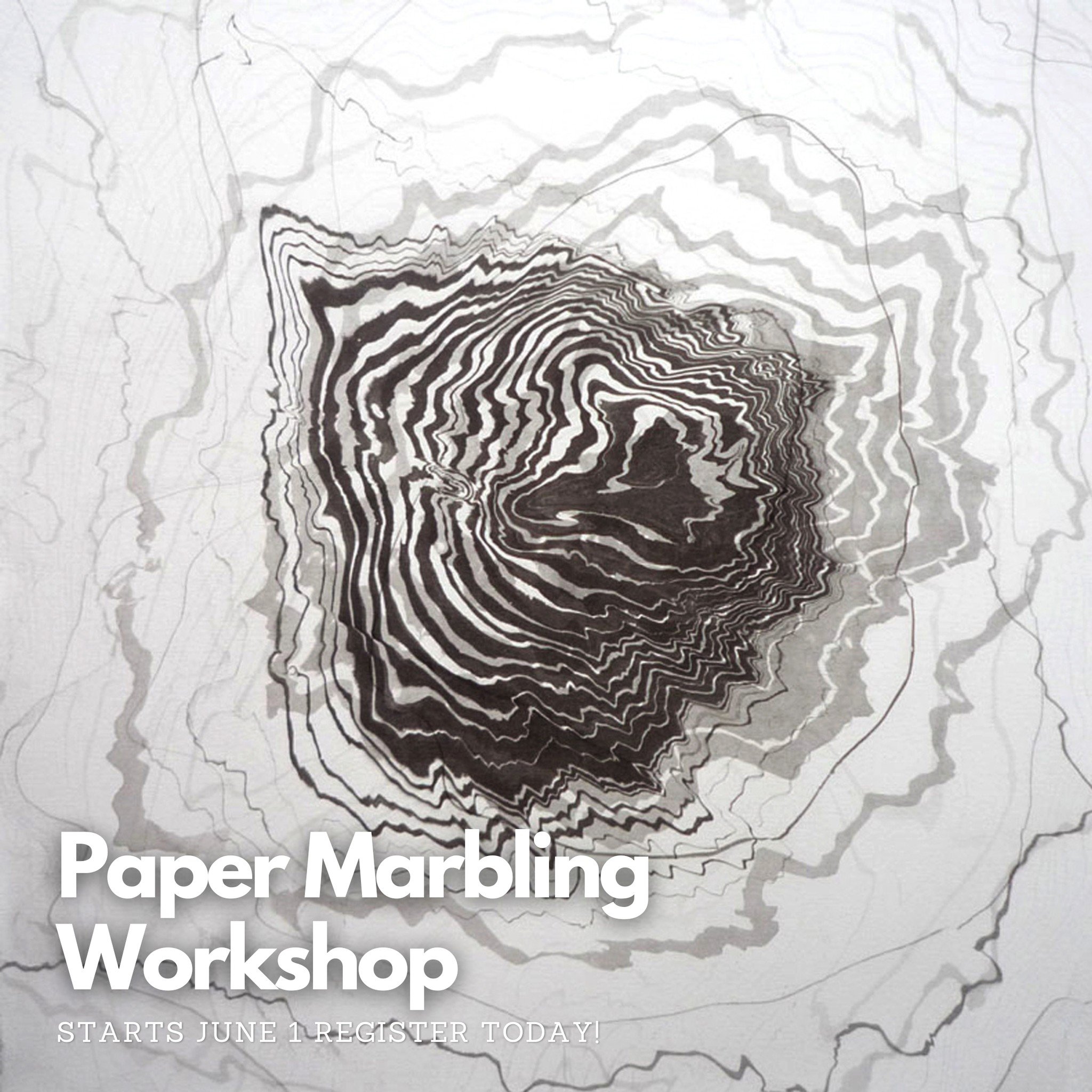 Learn how to create visual magic with paper! Register today for our Paper Marbling Workshop.

🟡 Paper Marbling Workshop (18+) 1-day workshop / Saturday, June 1 from 10 AM-12 PM

With guidance from Diana Stezalski, students will explore the magic of 