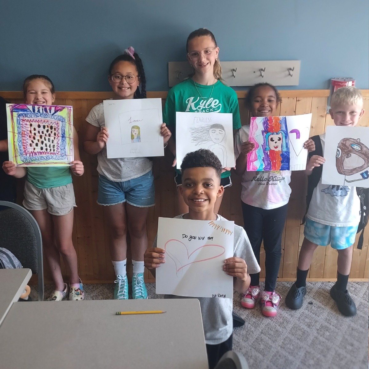 This past week wrapped up this year's monthly art lessons in partnership with the Portage Township YMCA where we provide hands-on art lessons to grades 3-5 in the Portage Y after school program.

For the May lesson, CAC outreach instructor Emily Blos