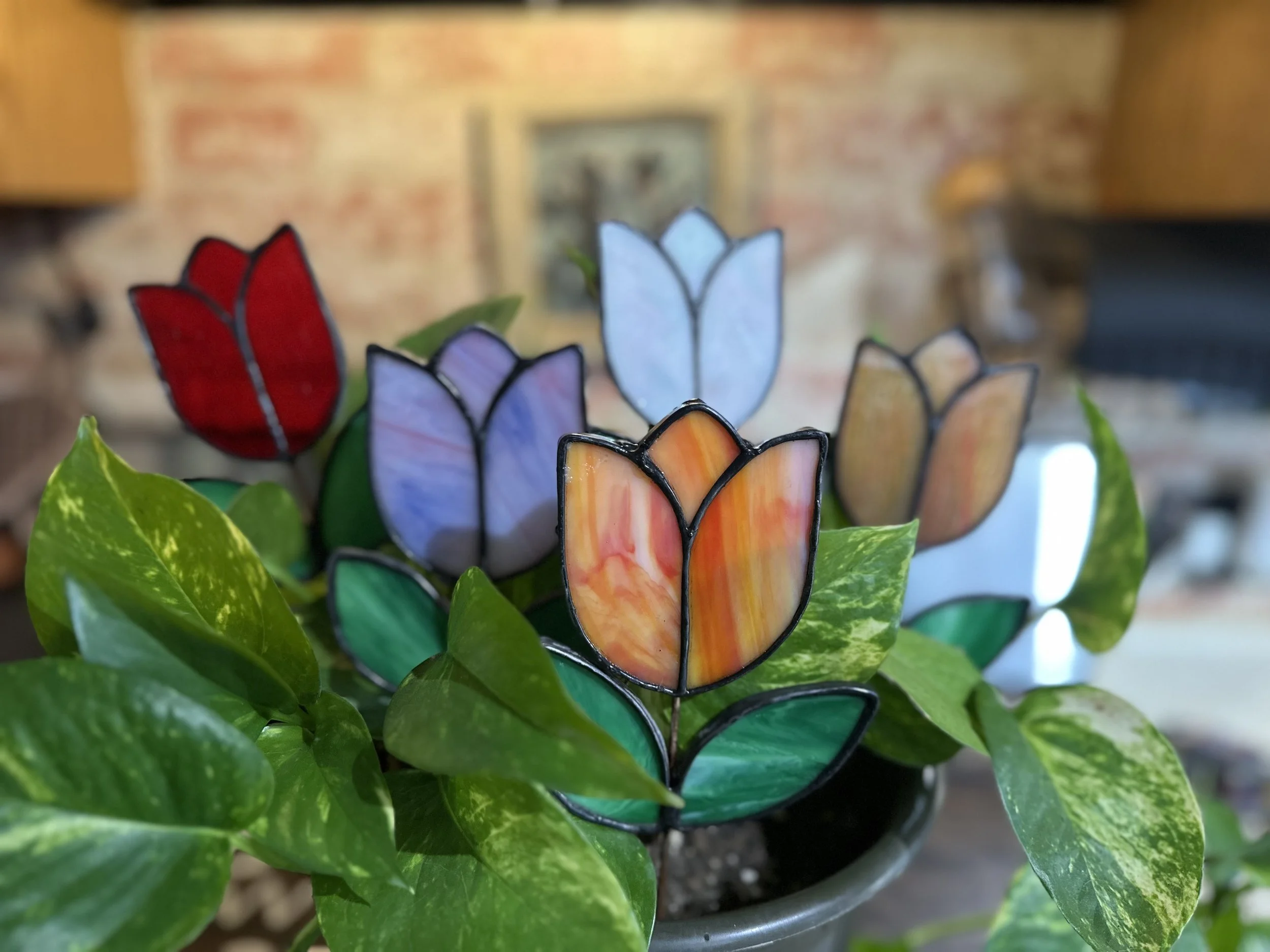 Absolute Beginner Stained Glass: Tulip Garden Stakes / May 8