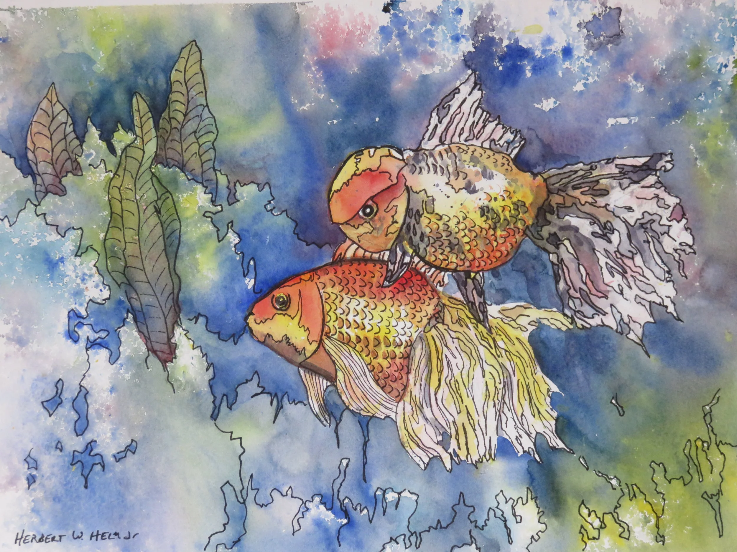 Goldfish with Watercolor + Ink Workshop / April 9